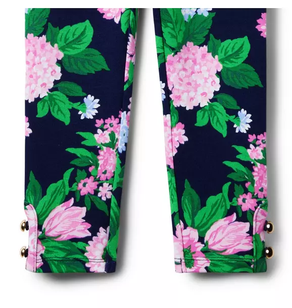 Floral Button Cuff Ponte Pant image number 3