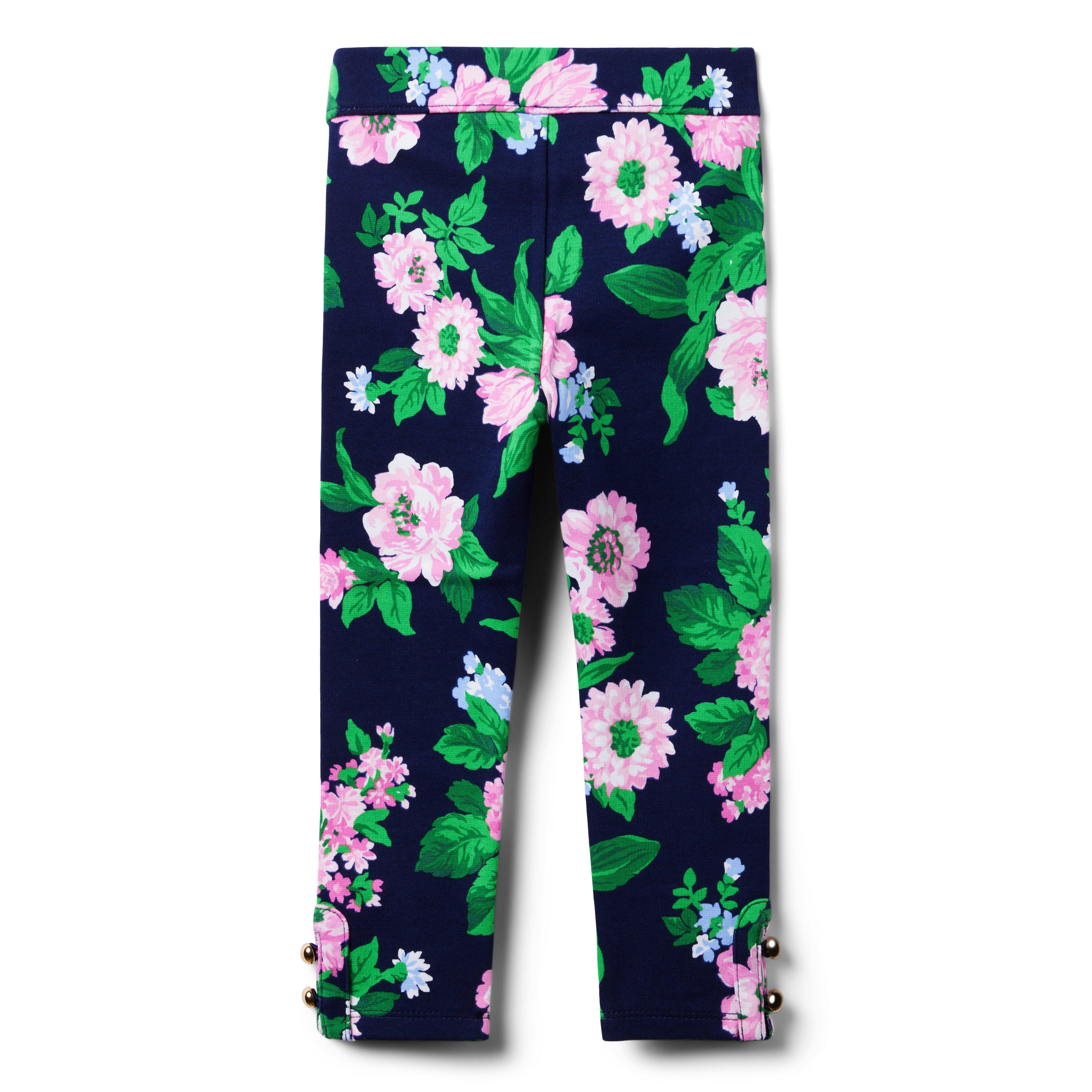 Floral Button Cuff Ponte Pant image number 1