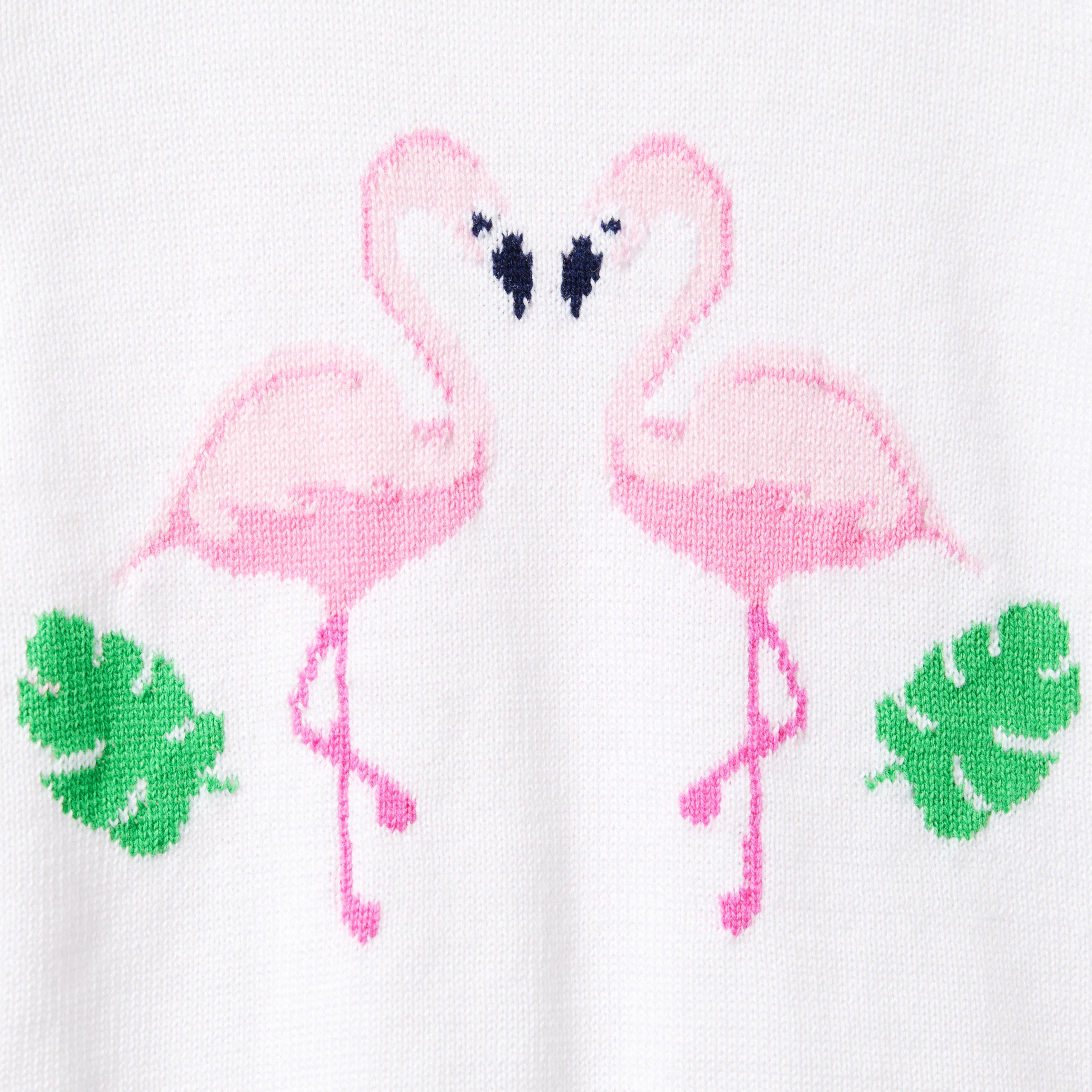 Flamingo Puff Sleeve Sweater