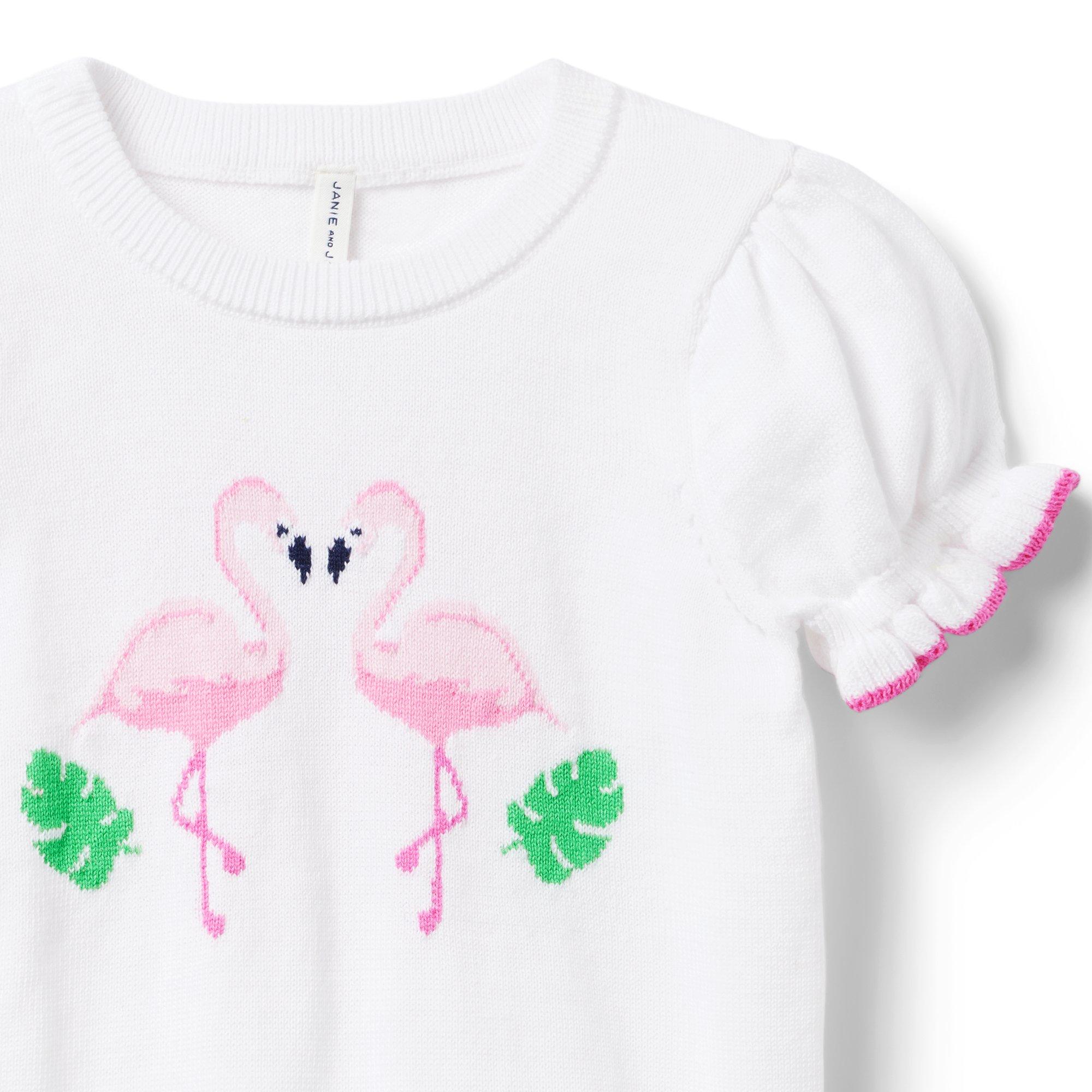 Flamingo Puff Sleeve Sweater