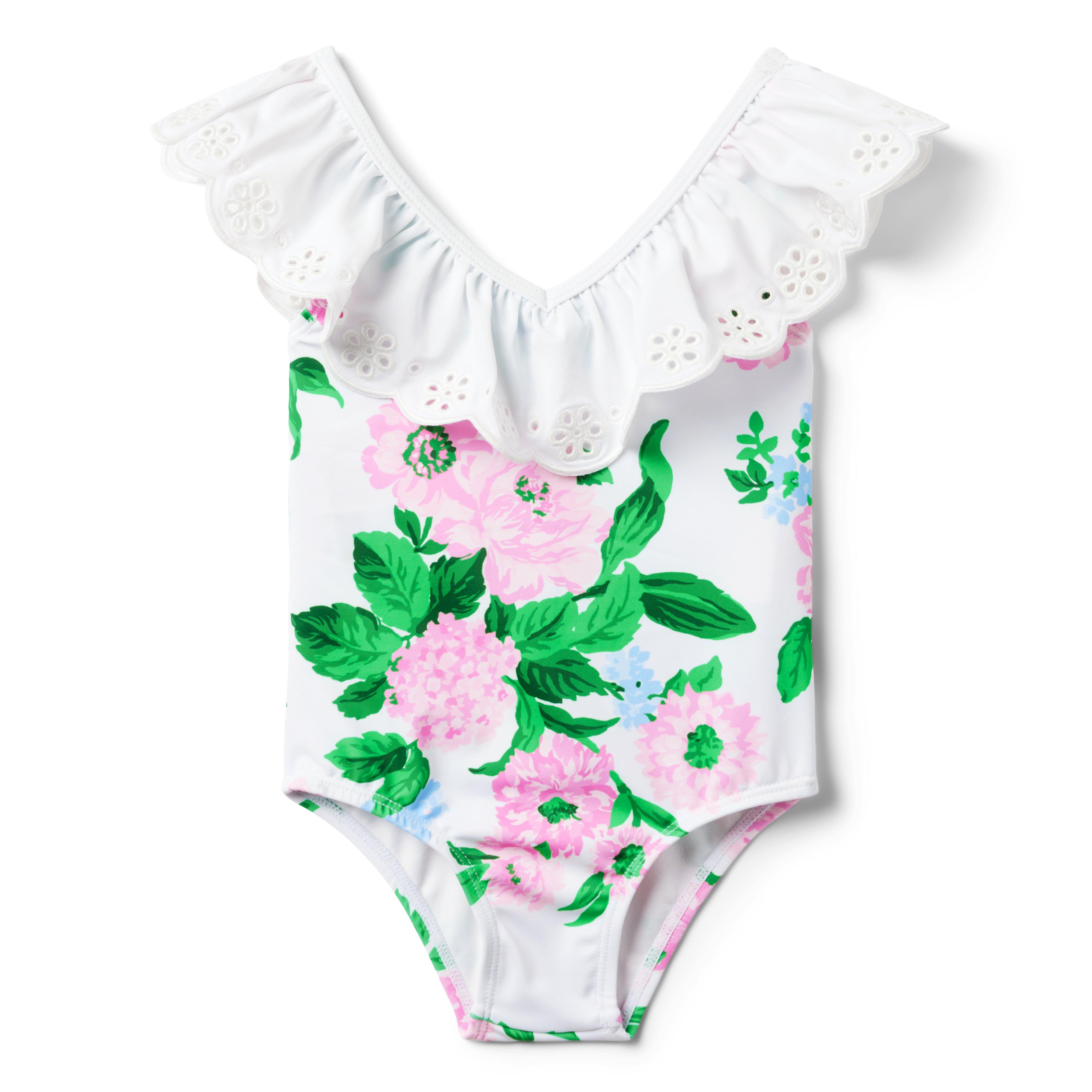 Recycled Floral Eyelet Swimsuit