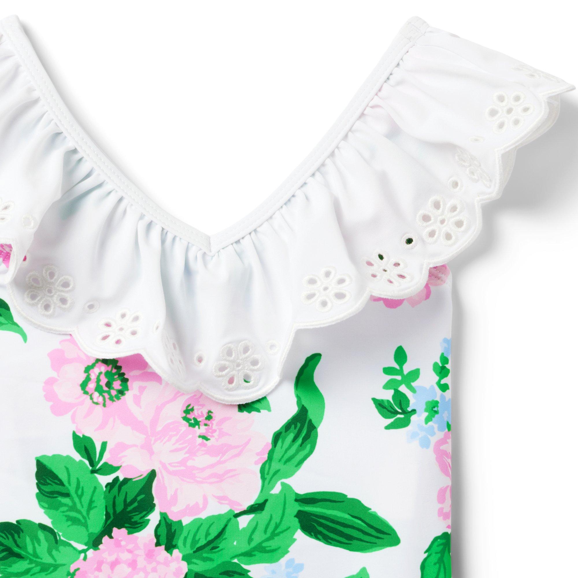 Recycled Floral Eyelet Swimsuit