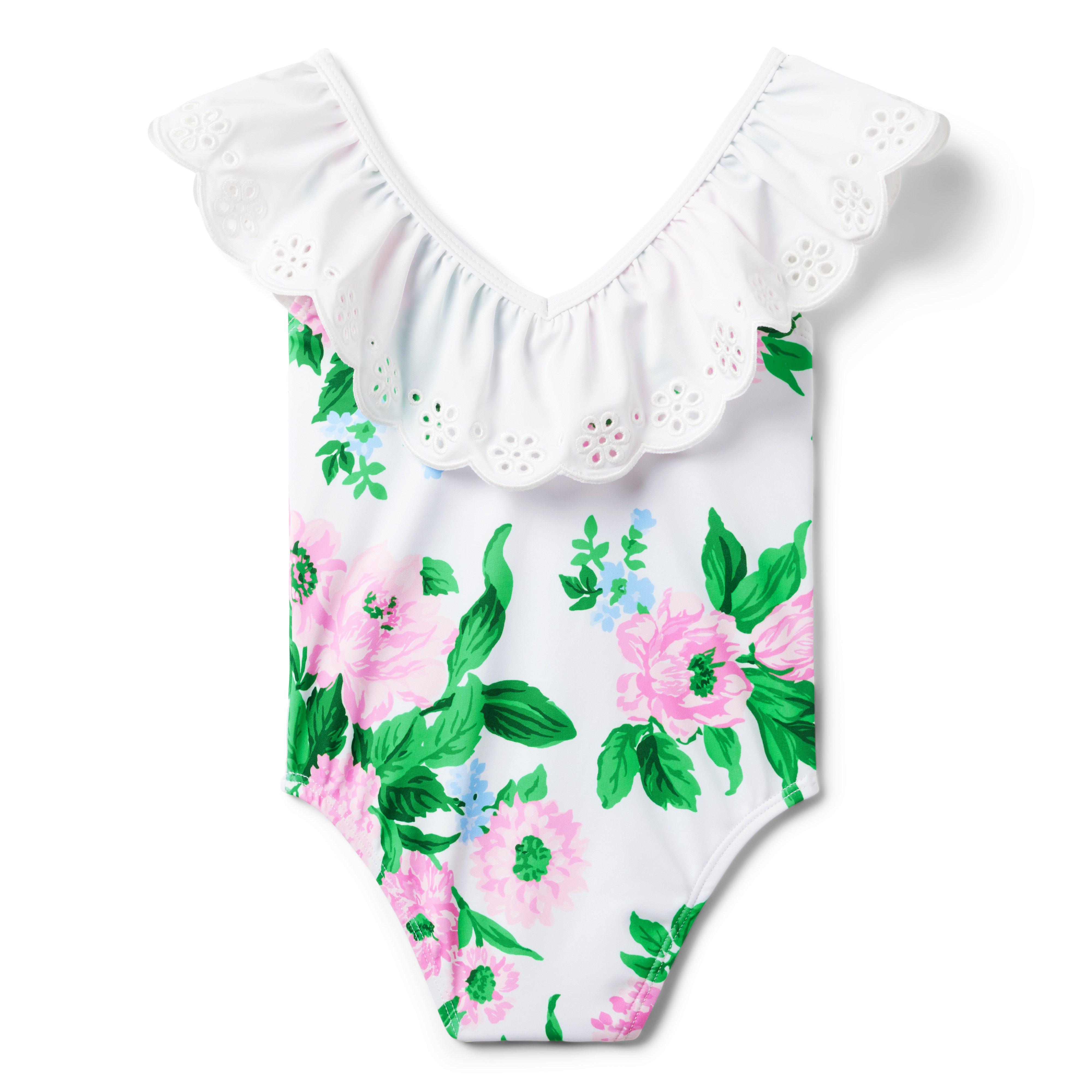 Recycled Floral Eyelet Swimsuit image number 1
