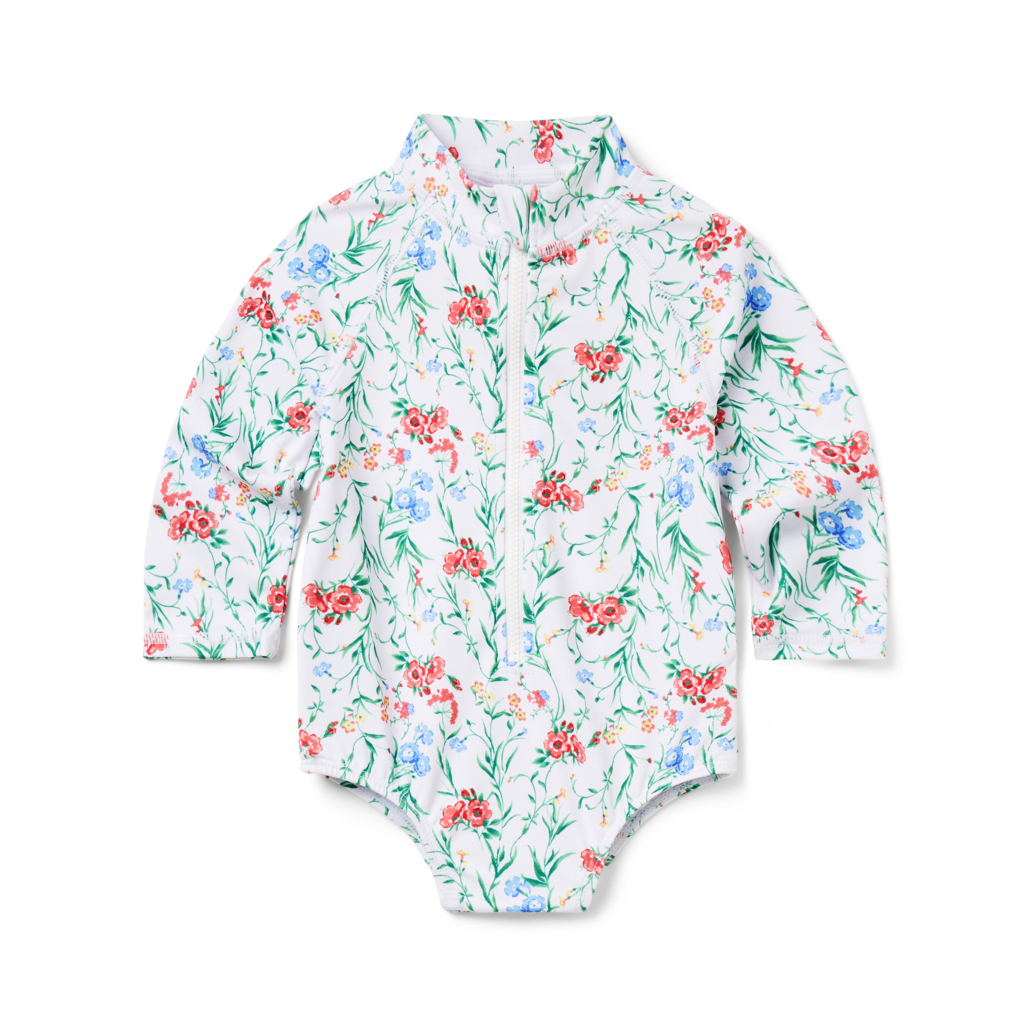 Baby Recycled Floral Rash Guard Swimsuit