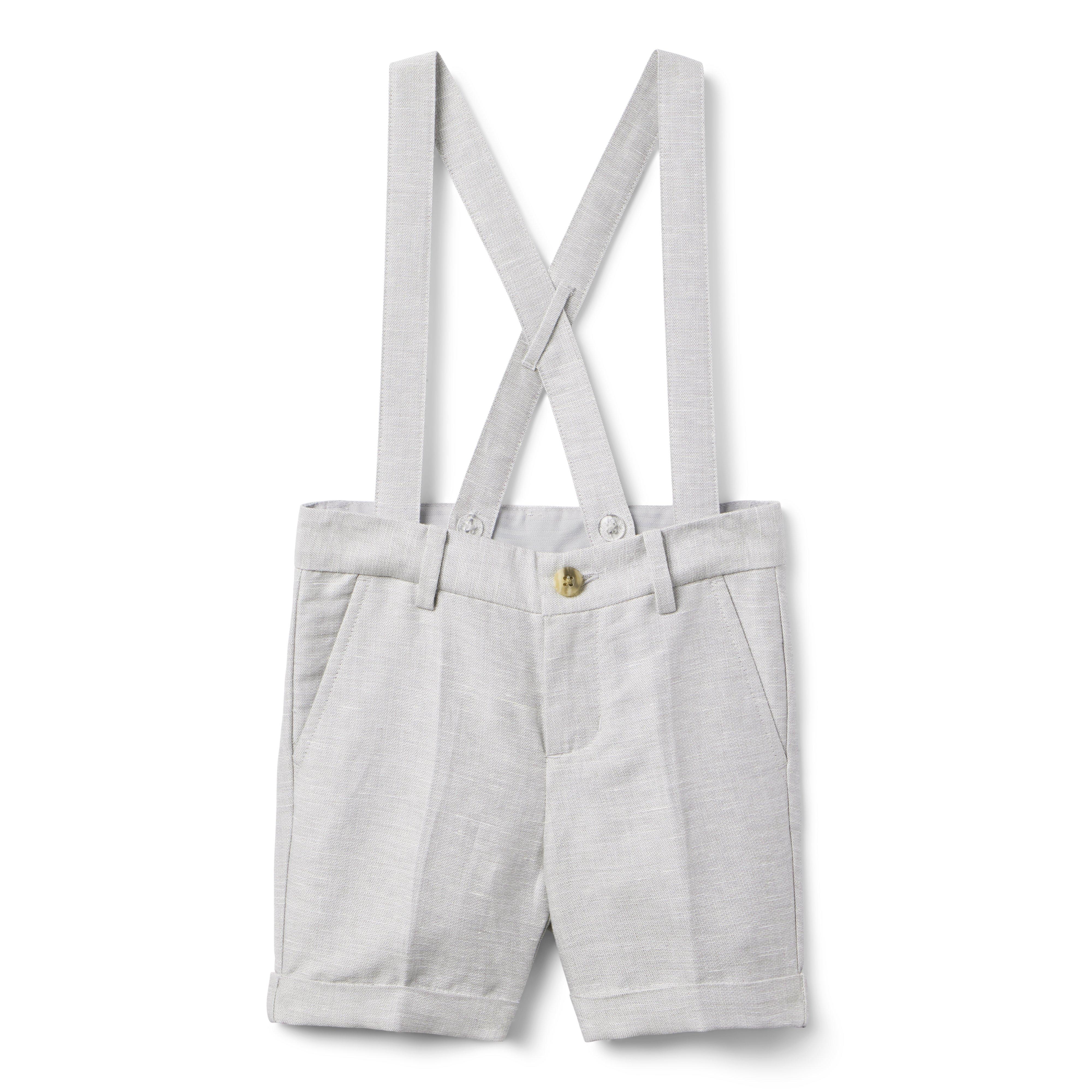 Linen-Cotton Suspender Short