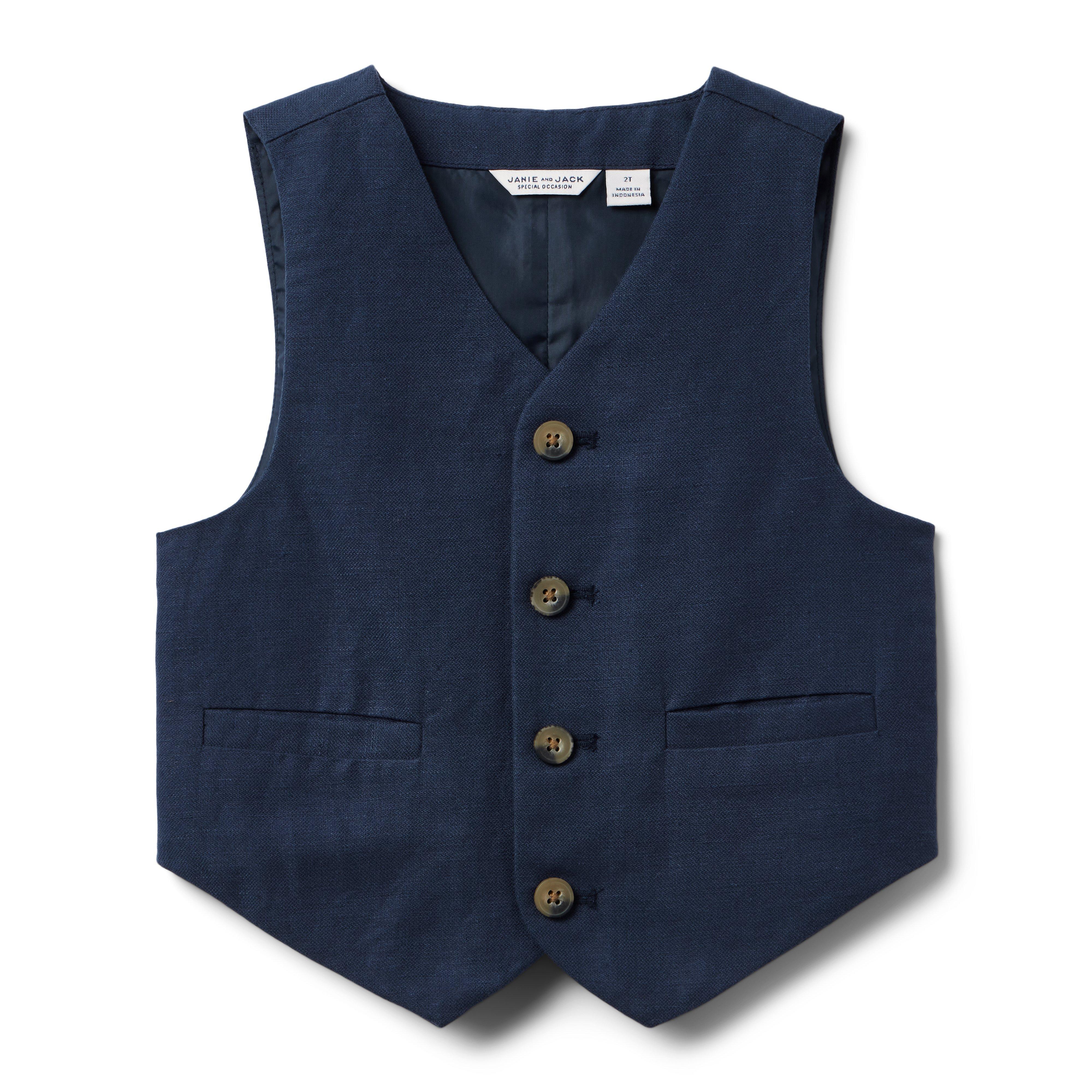 Linen-Cotton Suit Vest