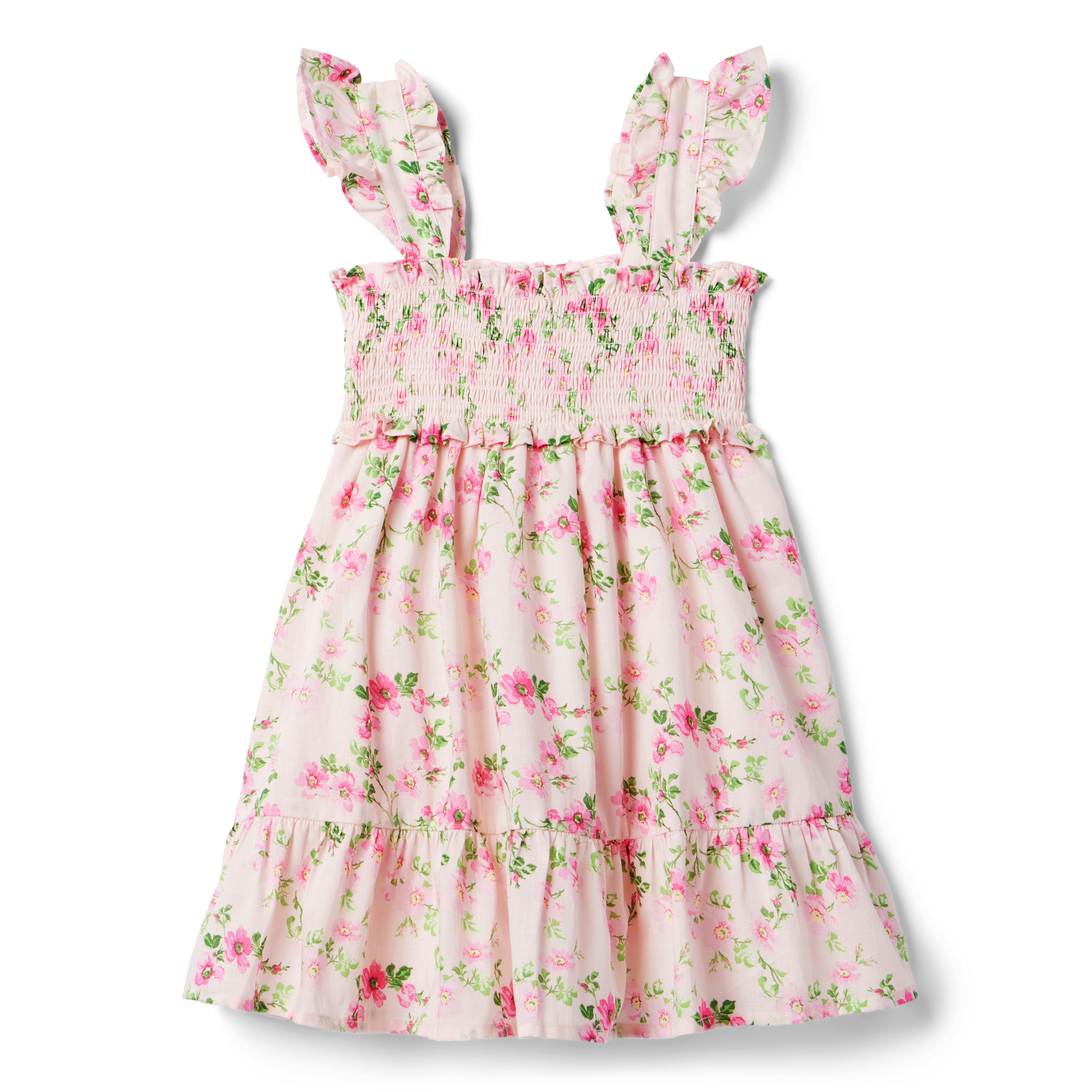 Girl Light Pink Floral The Emily Smocked Sundress by Janie and Jack