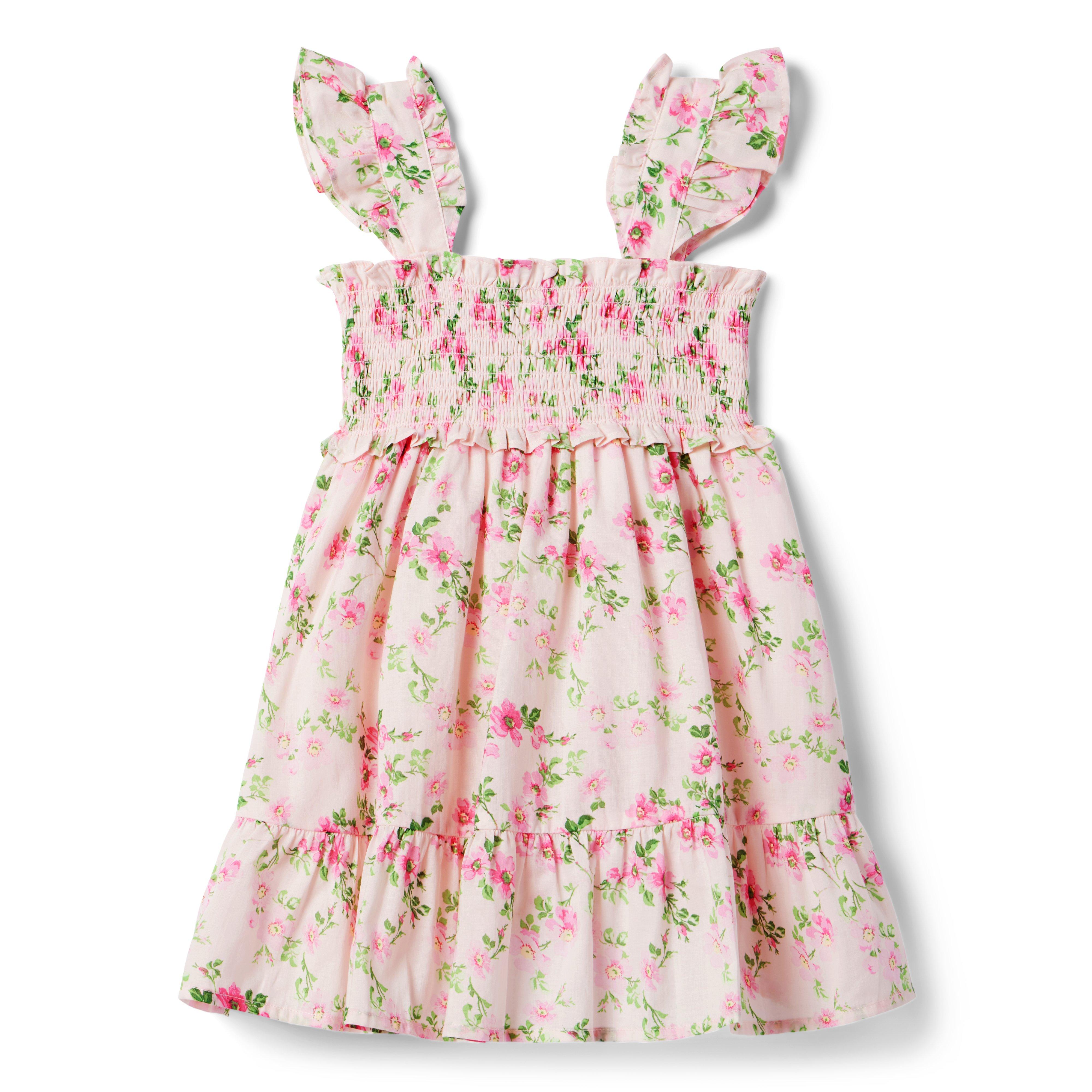 Girl Light Pink Floral The Emily Smocked Sundress by Janie and Jack