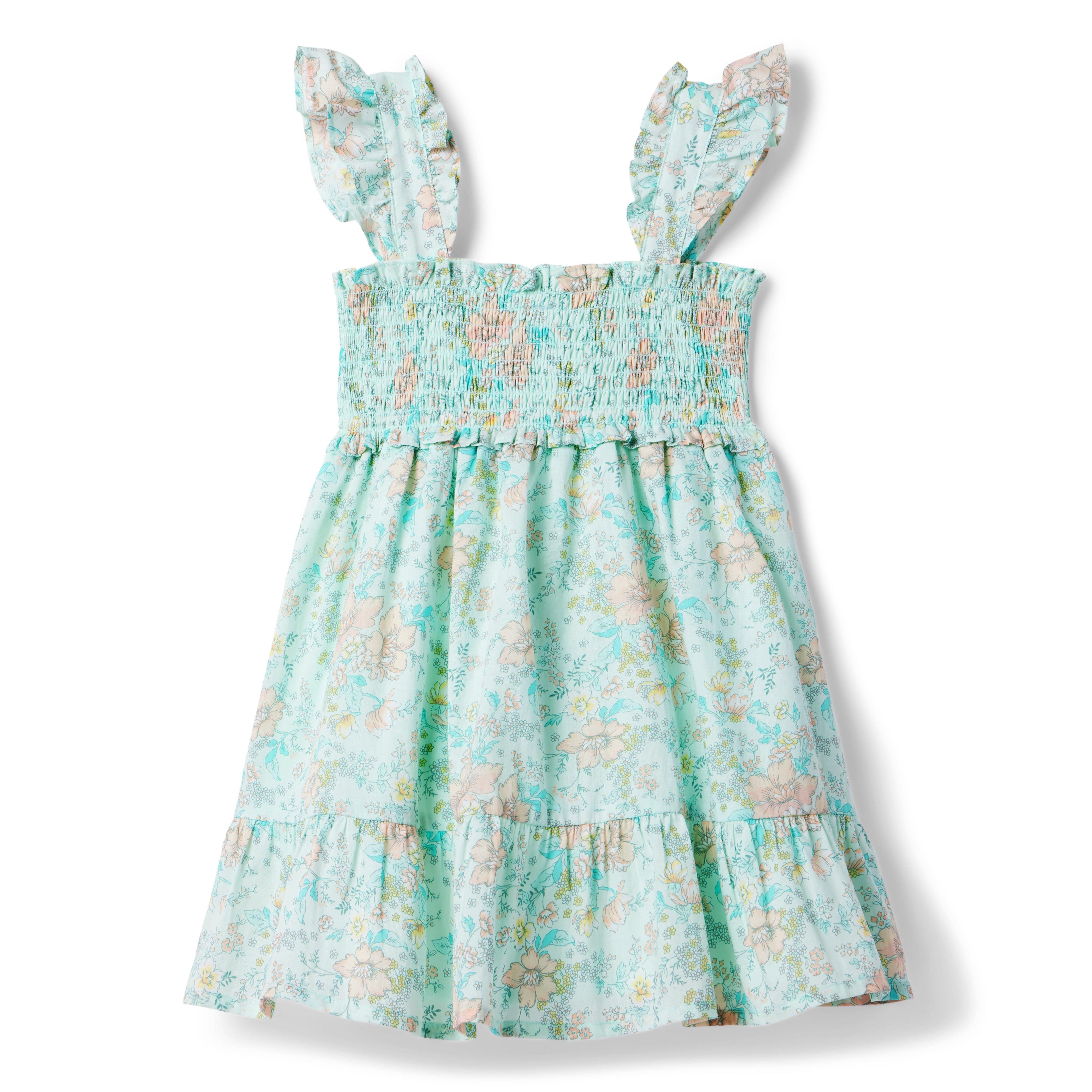 Girl Mint Floral The Emily Smocked Sundress by Janie and Jack