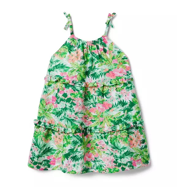 Tropical Floral Ruffle Sundress image number 0
