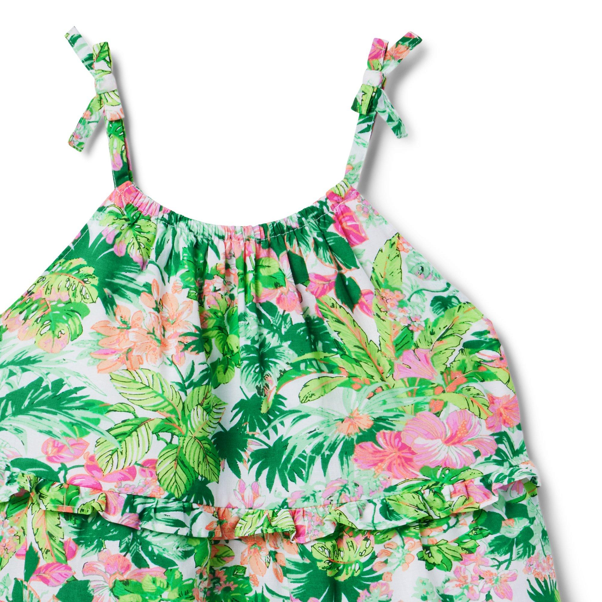 Tropical Floral Ruffle Sundress image number 3