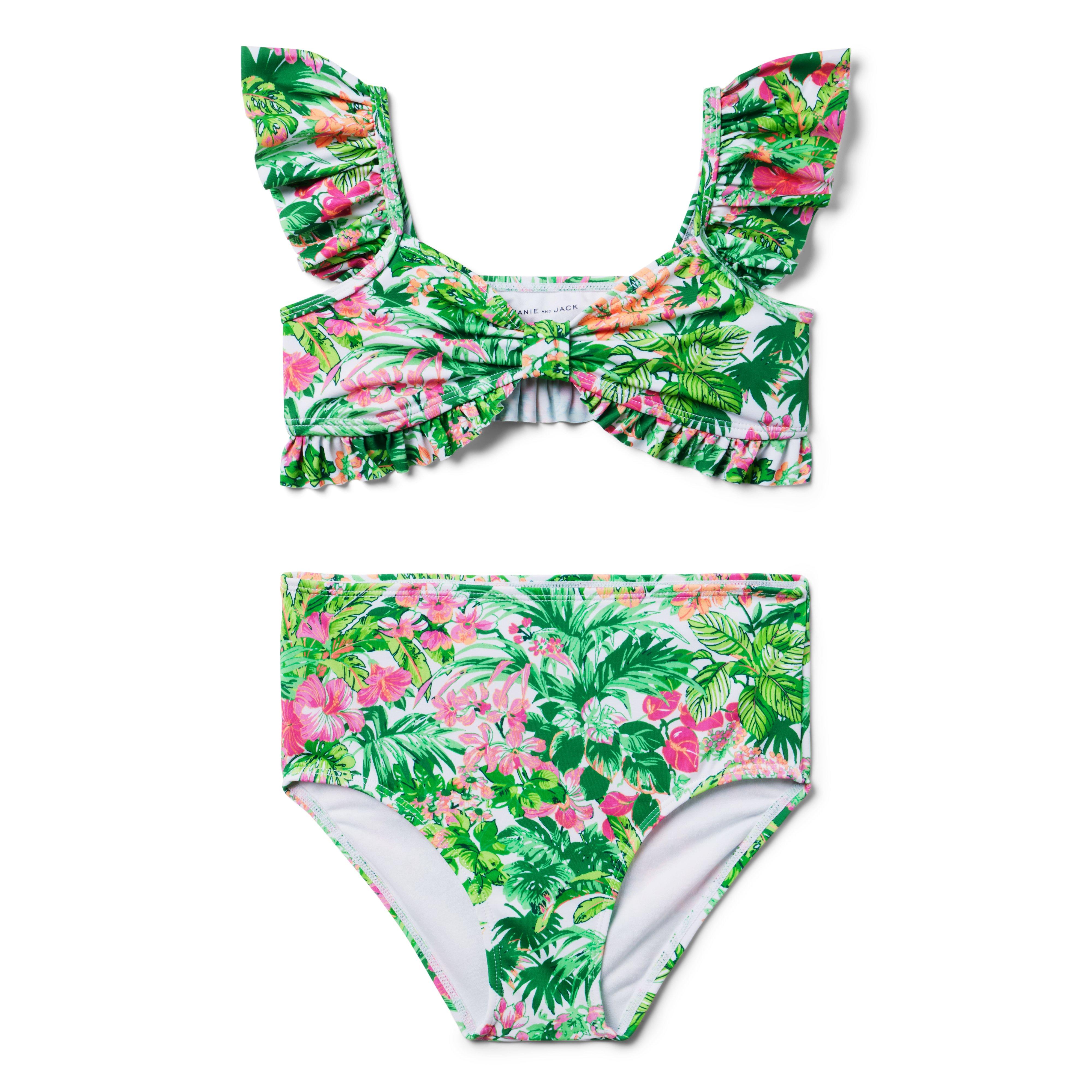 Recycled Tropical Floral 2-Piece Swimsuit image number 0