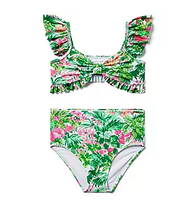 Recycled Tropical Floral 2-Piece Swimsuit