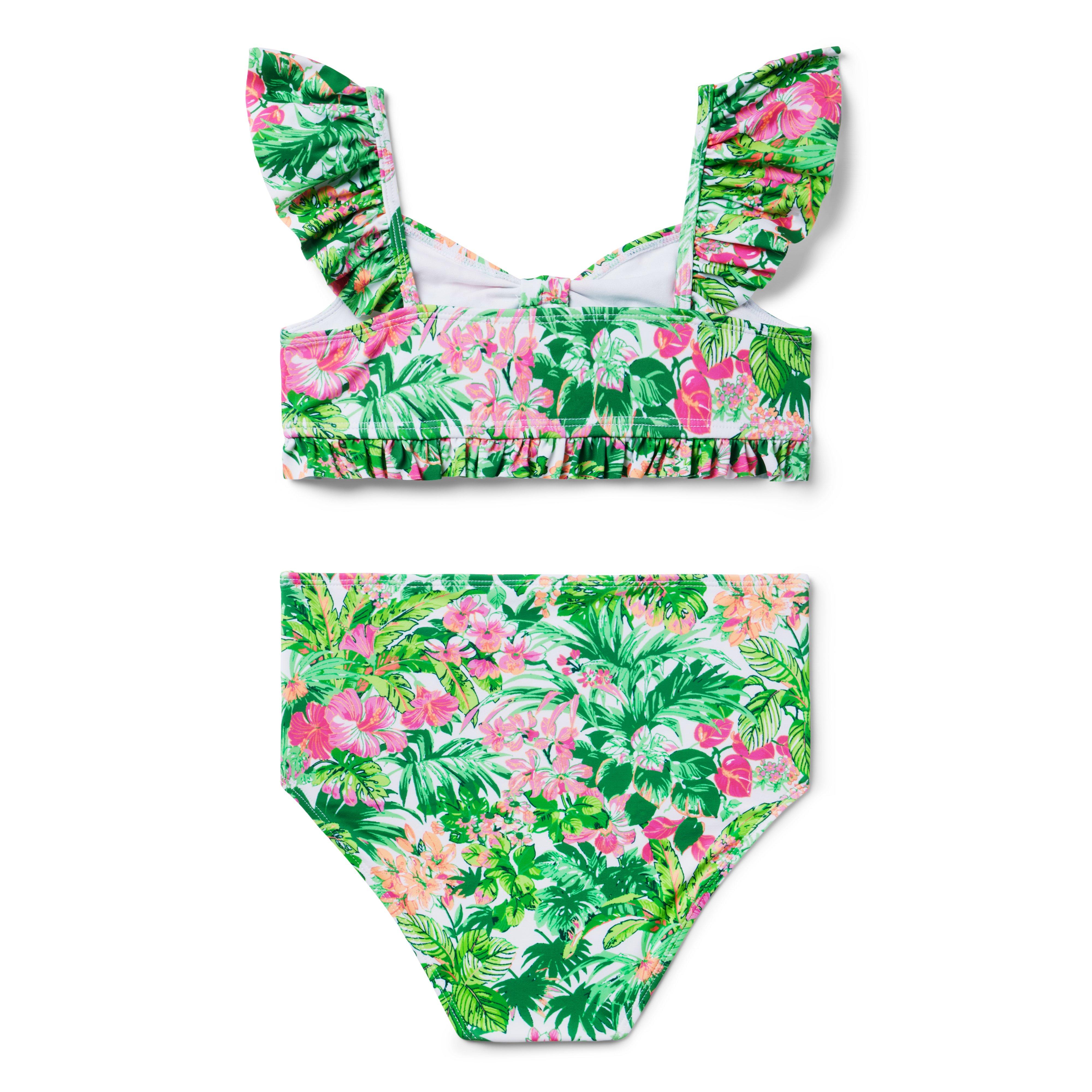 Recycled Tropical Floral 2-Piece Swimsuit image number 1