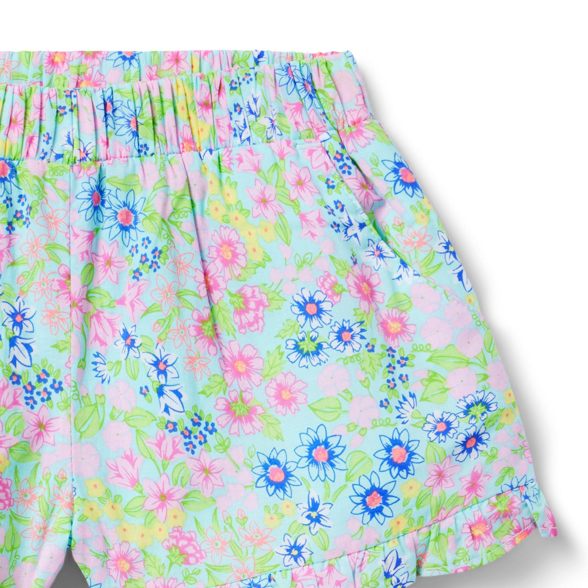 Floral Ruffle Hem Short image number 3