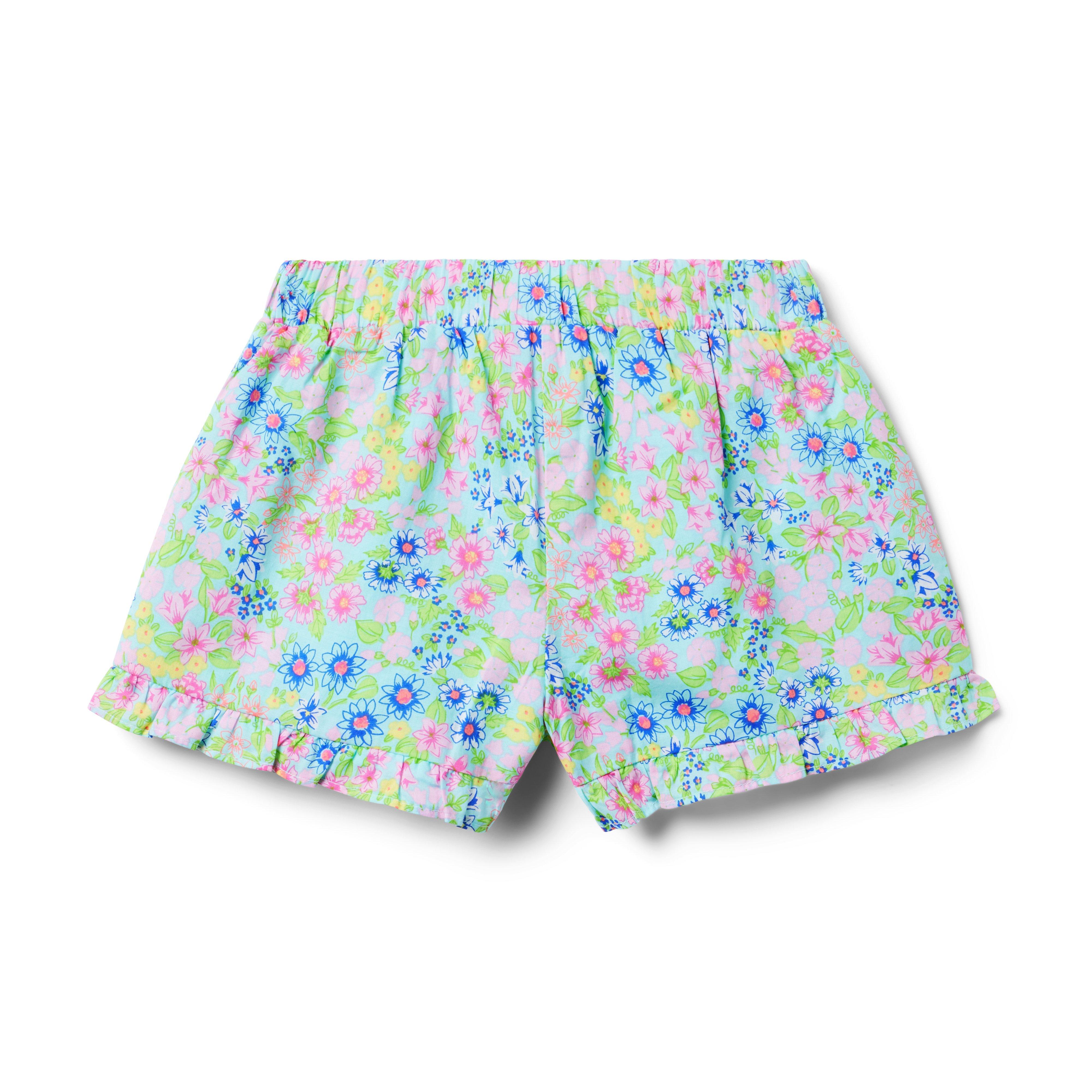 Floral Ruffle Hem Short