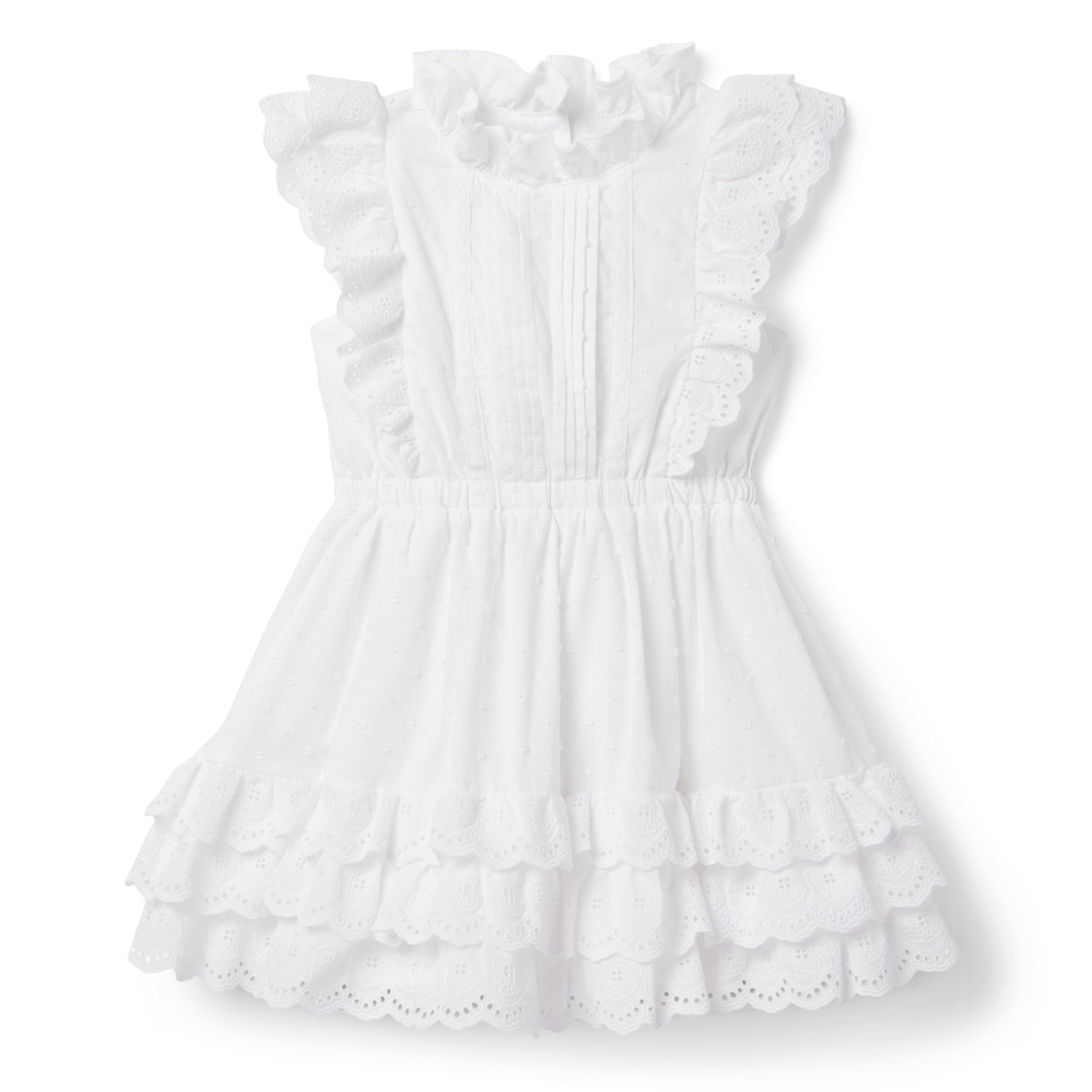 Eyelet Ruffle Party Dress image number 0