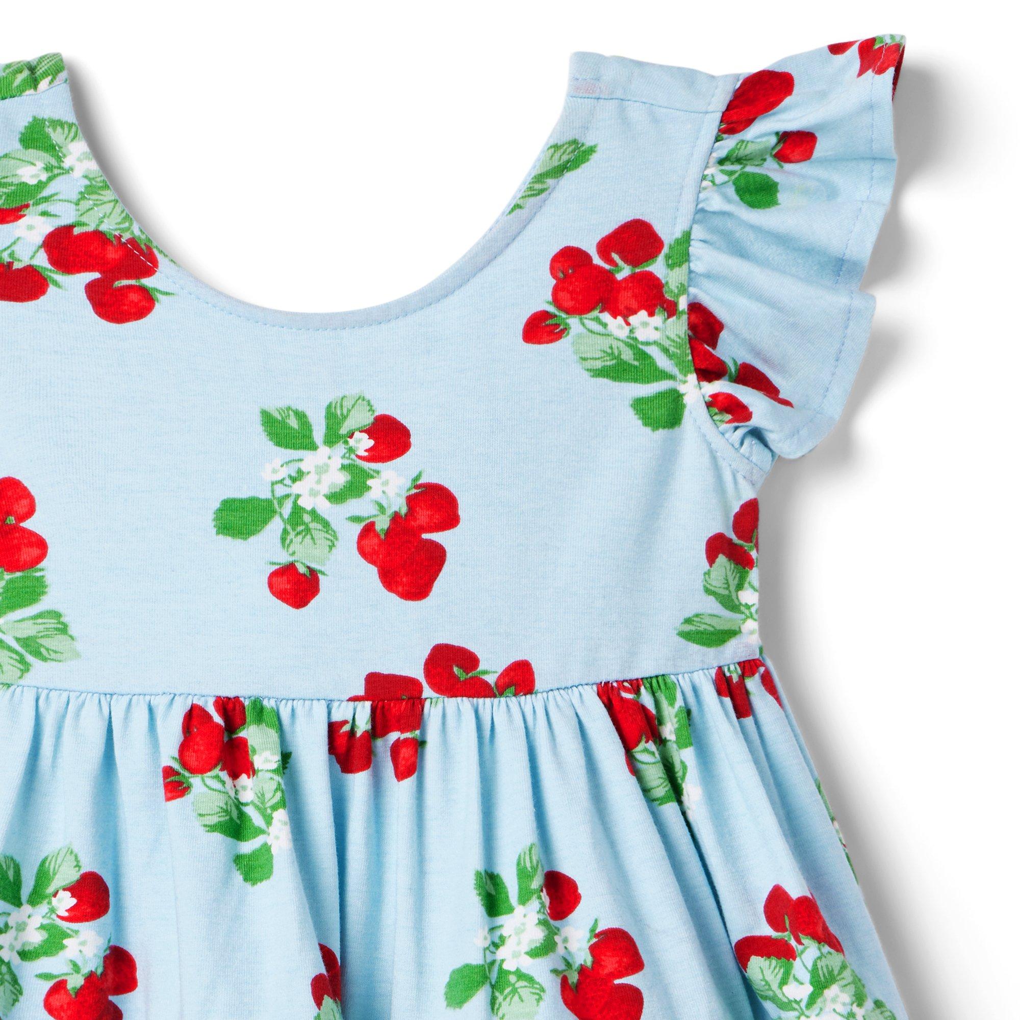 Strawberry Flutter Sleeve Dress image number 2
