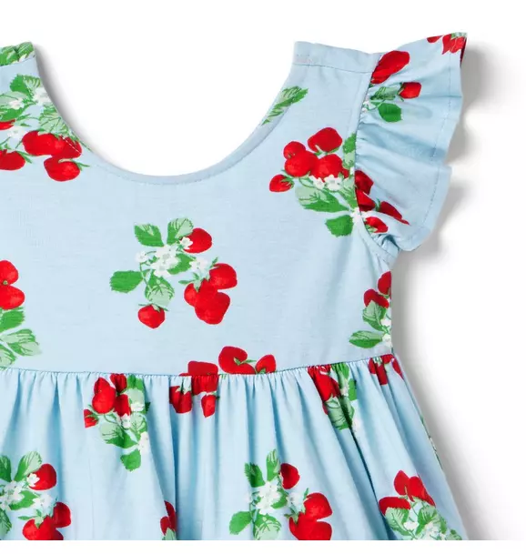 Strawberry Flutter Sleeve Dress image number 2