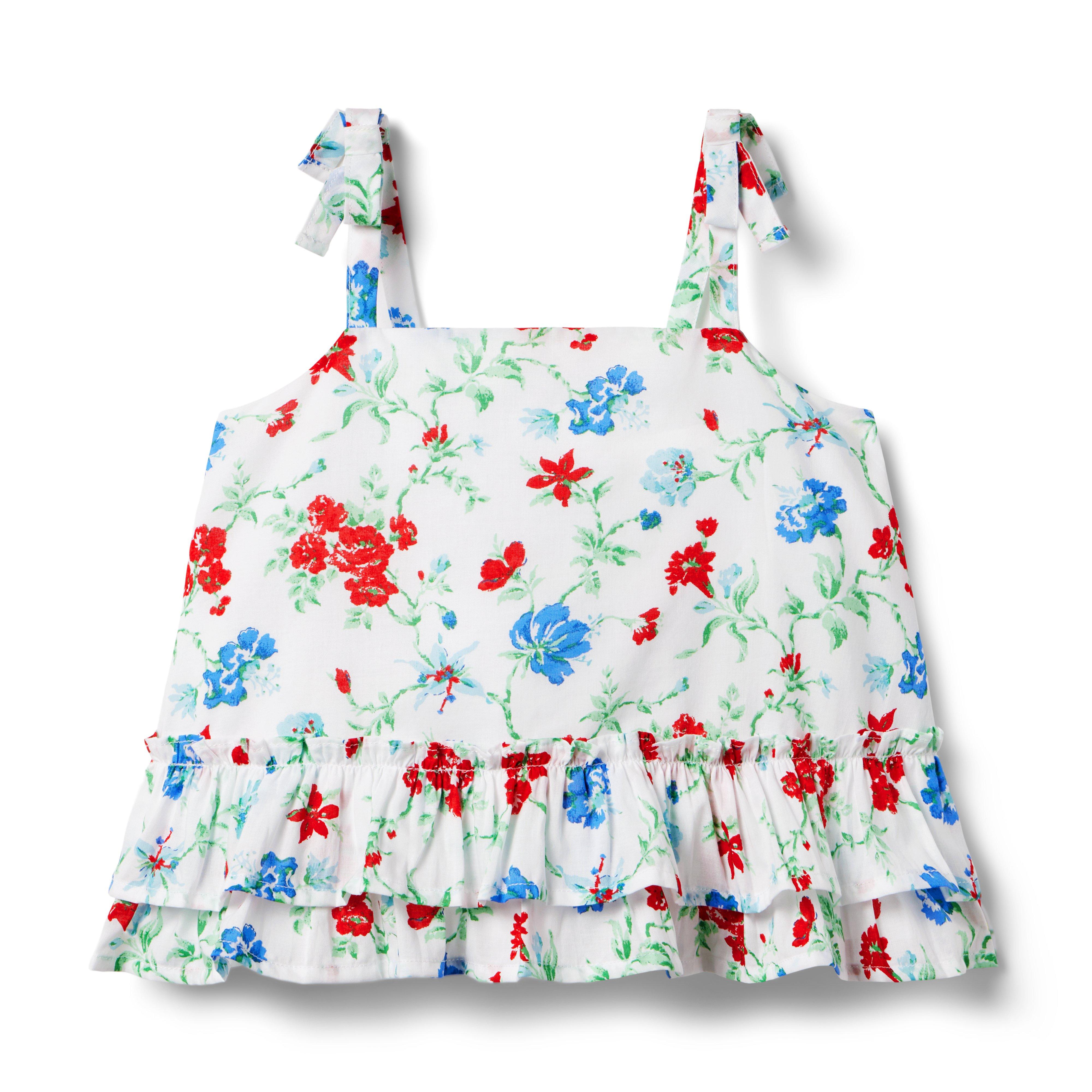 Floral Tiered Ruffle Top image number 0