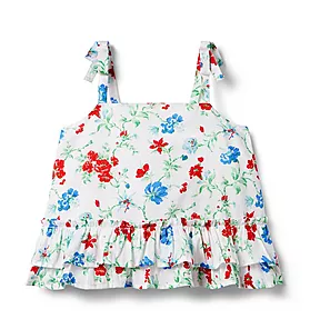 Floral Tiered Ruffle Top