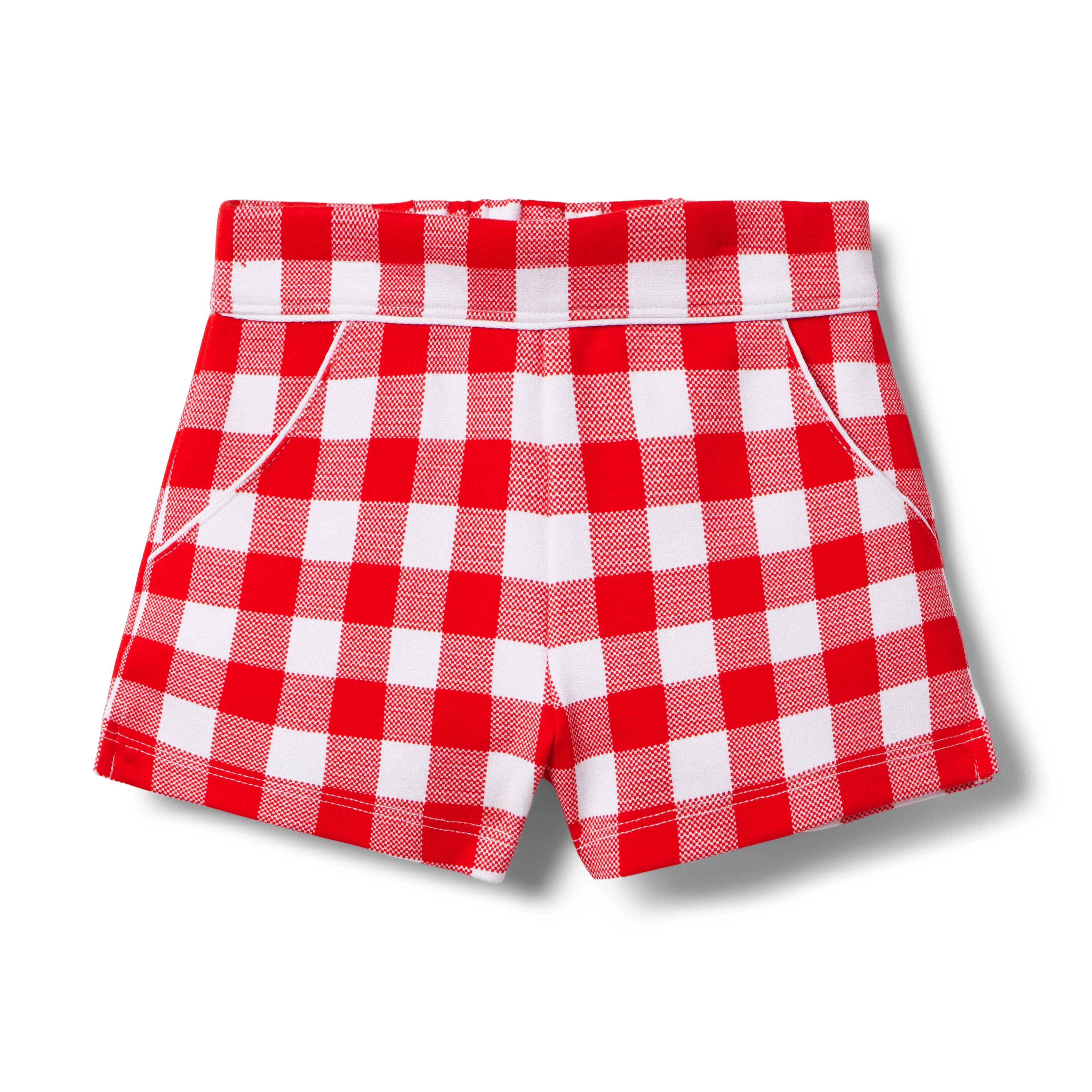 Gingham Ponte Short