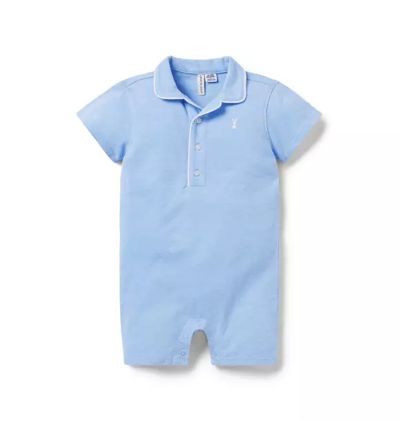 Baby Bunny Pique Polo Romper image number 0