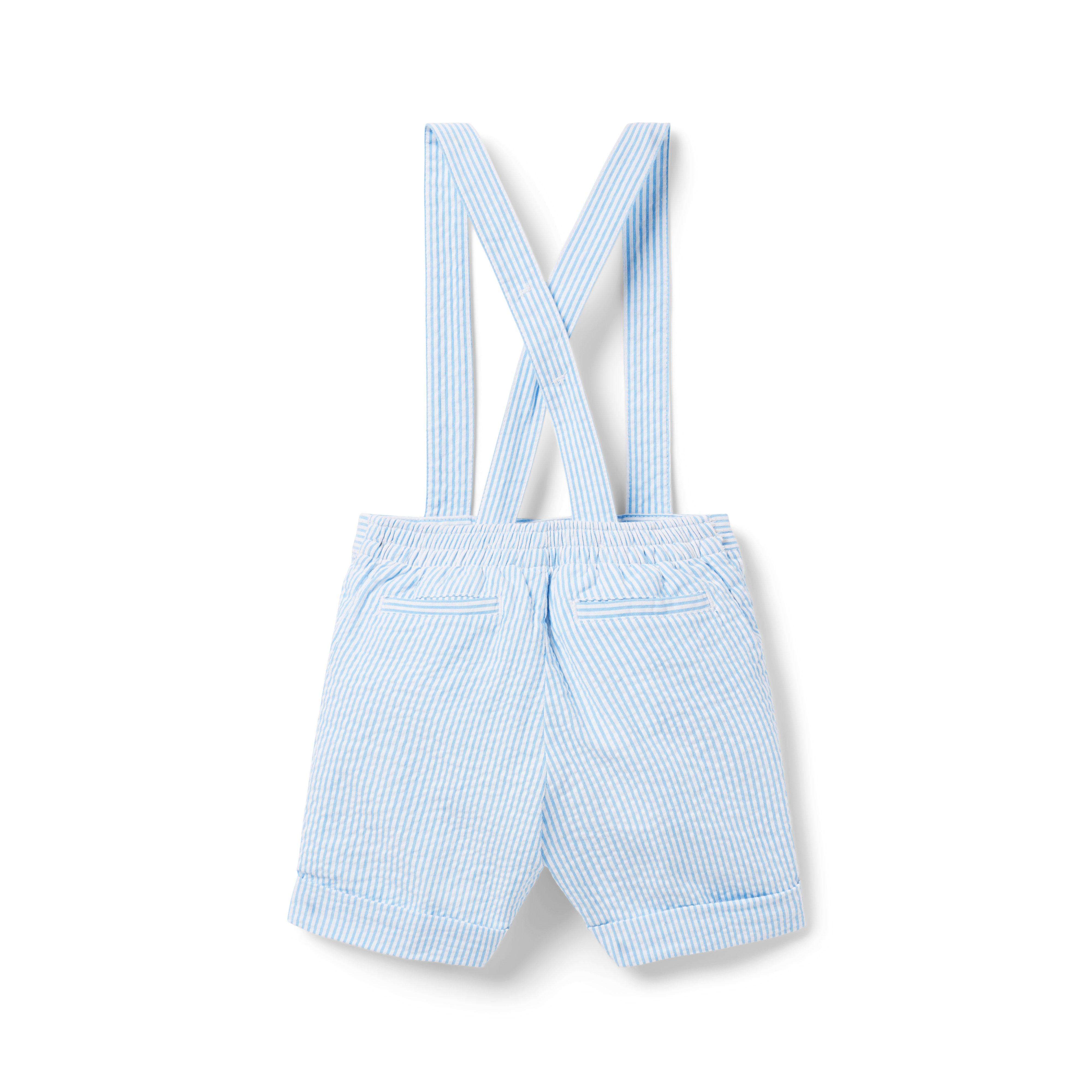 Baby Seersucker Suspender Short