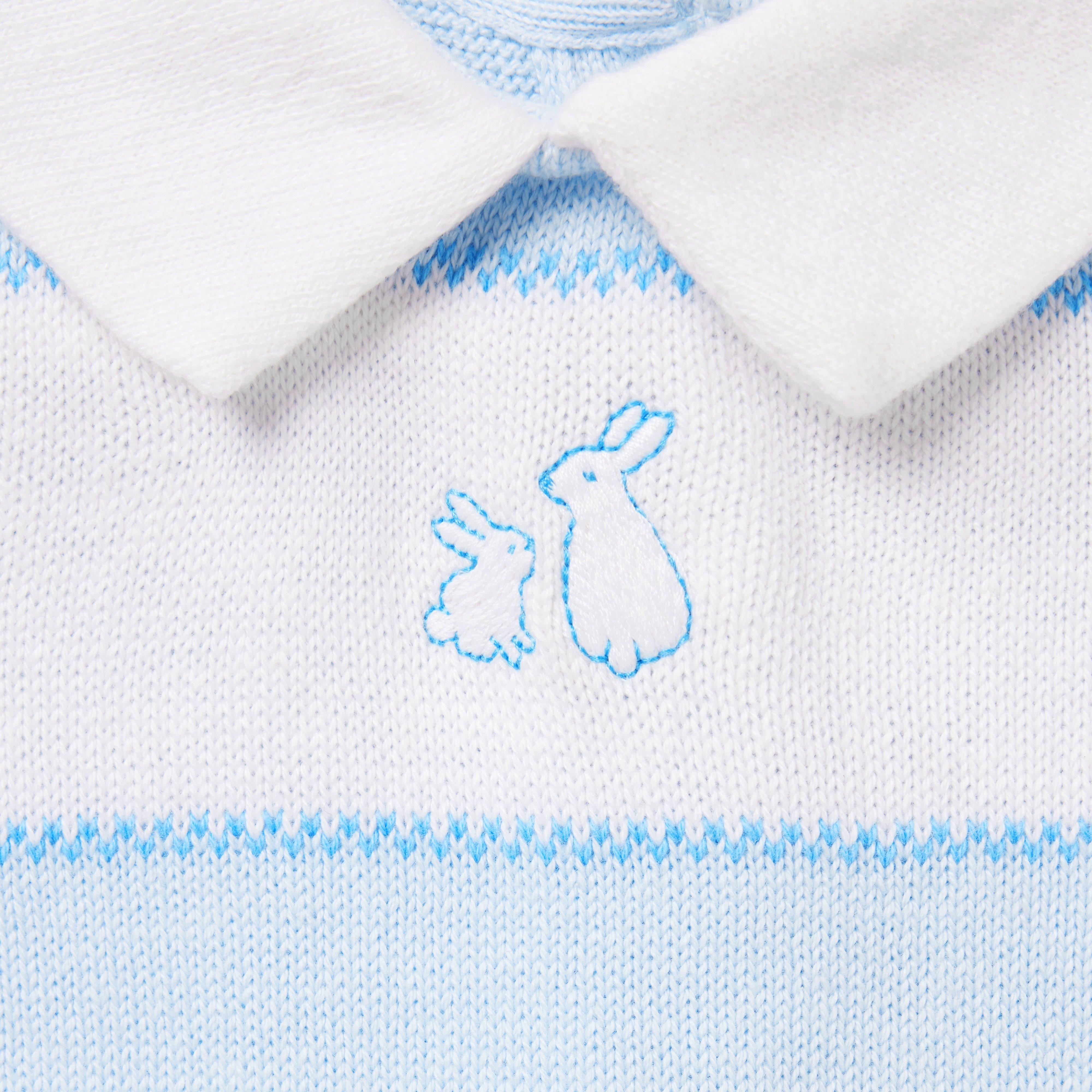 Baby Embroidered Bunny One-Piece image number 2