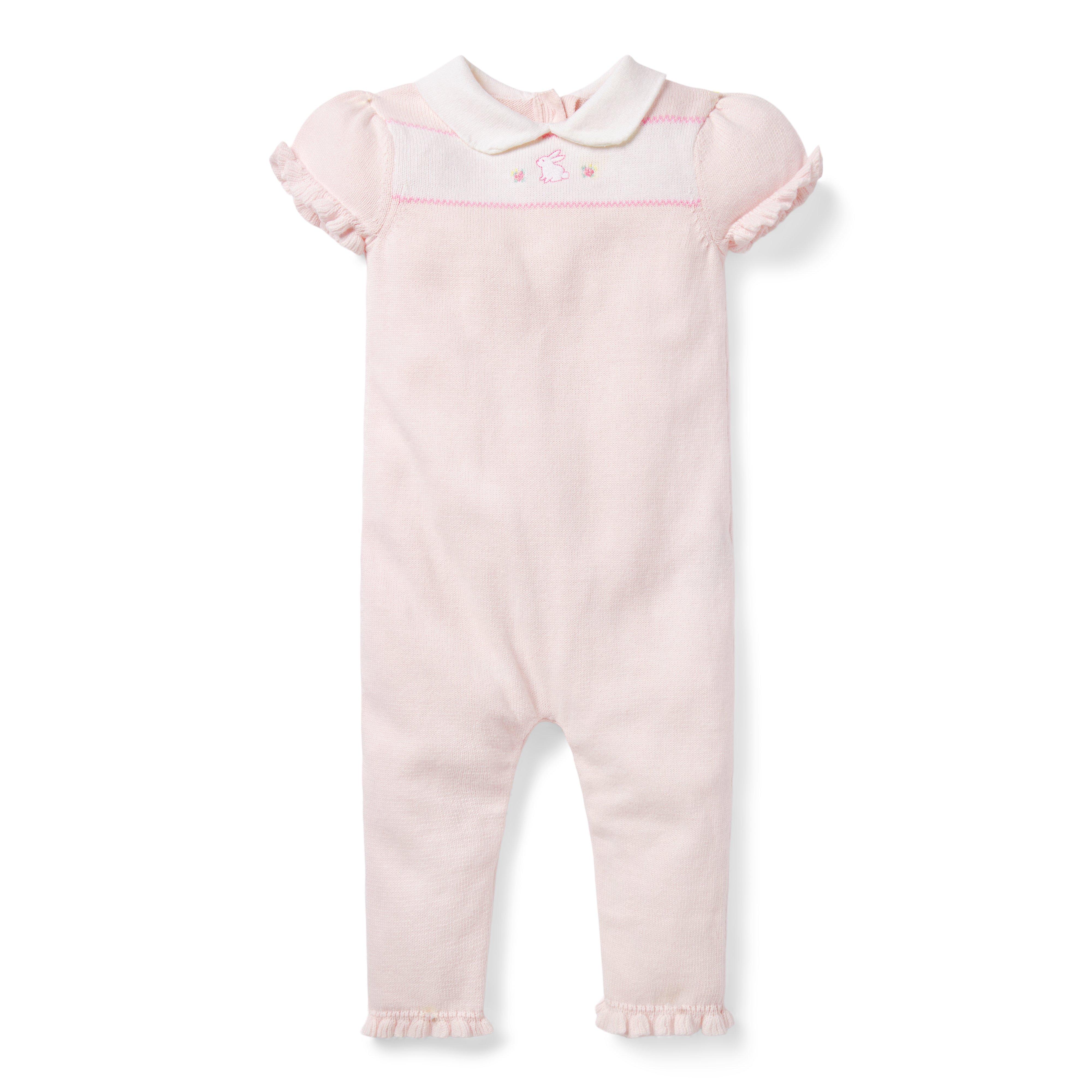 Baby Embroidered Bunny One-Piece image number 0