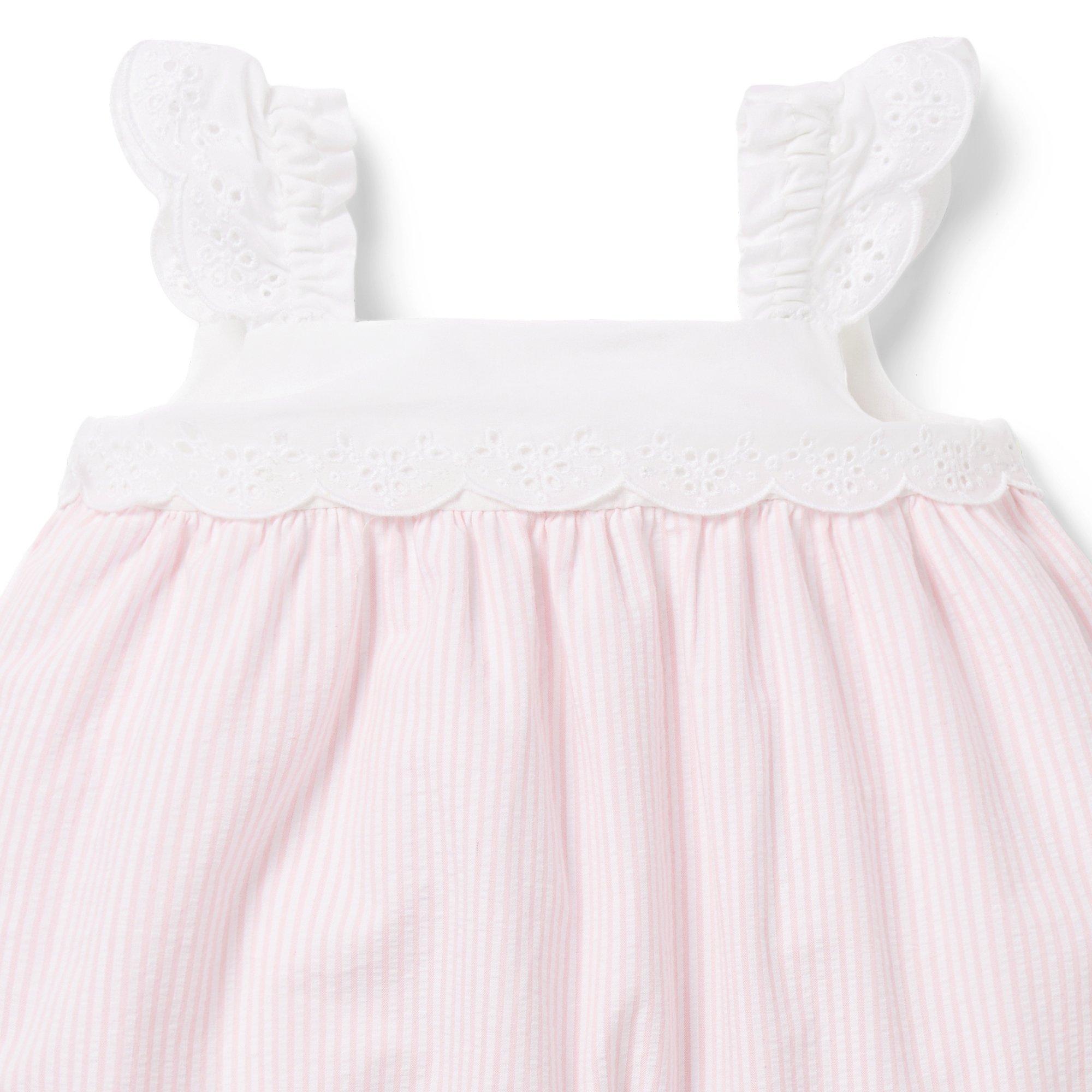 Baby Eyelet Seersucker Romper image number 2