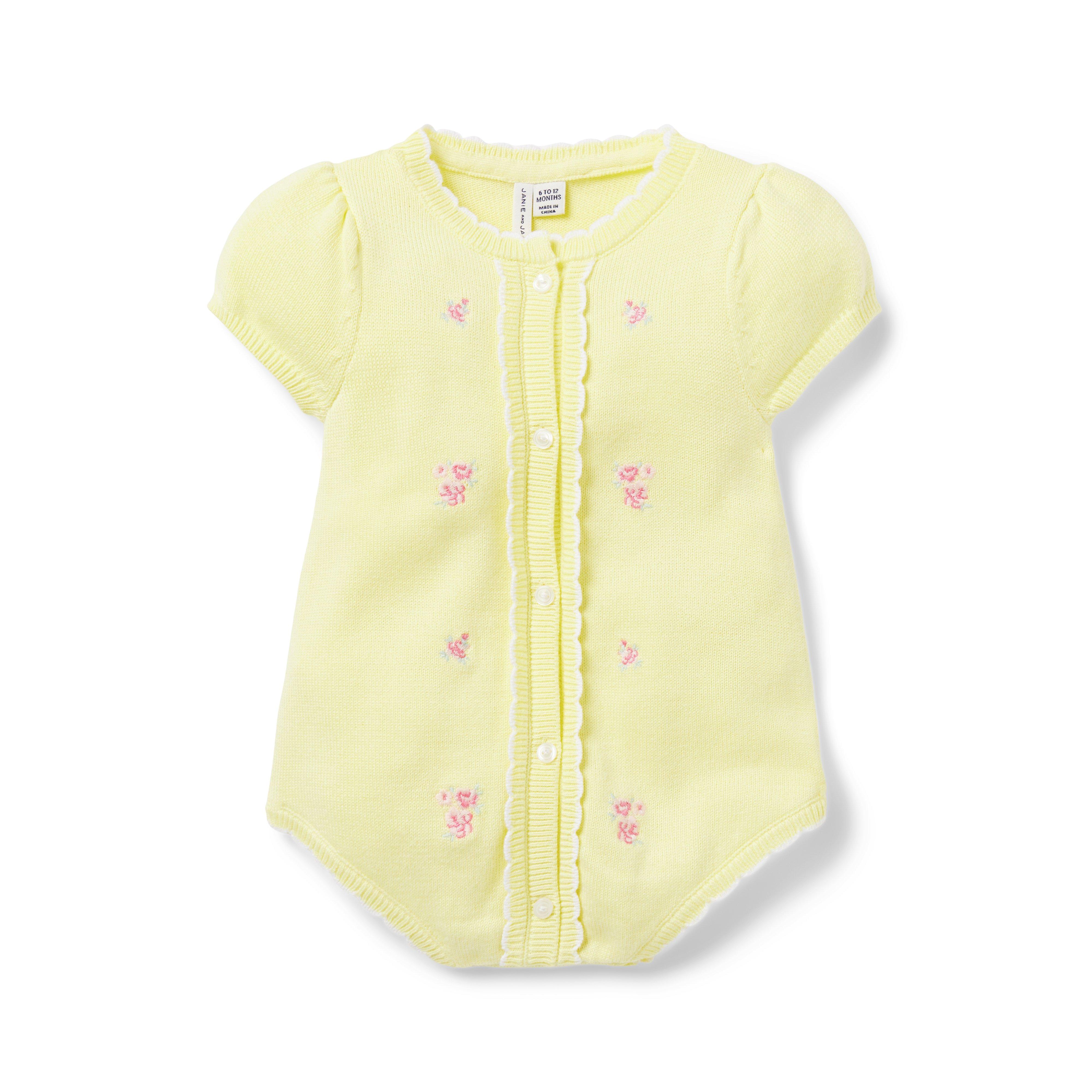 Baby Embroidered Flower Romper image number 0