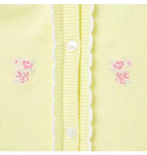 Baby Embroidered Flower Romper image number 2