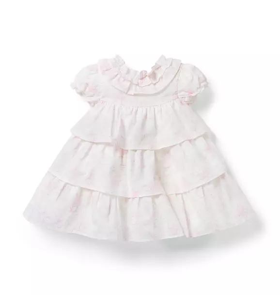 Baby Bunny Toile Ruffle Dress image number 0