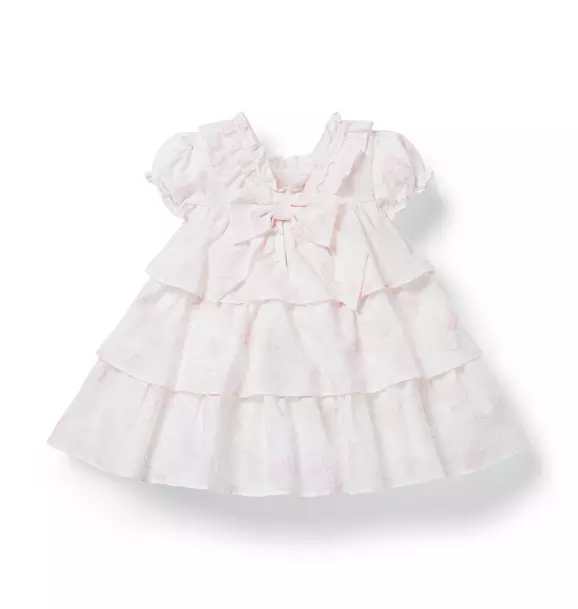 Baby Bunny Toile Ruffle Dress image number 1