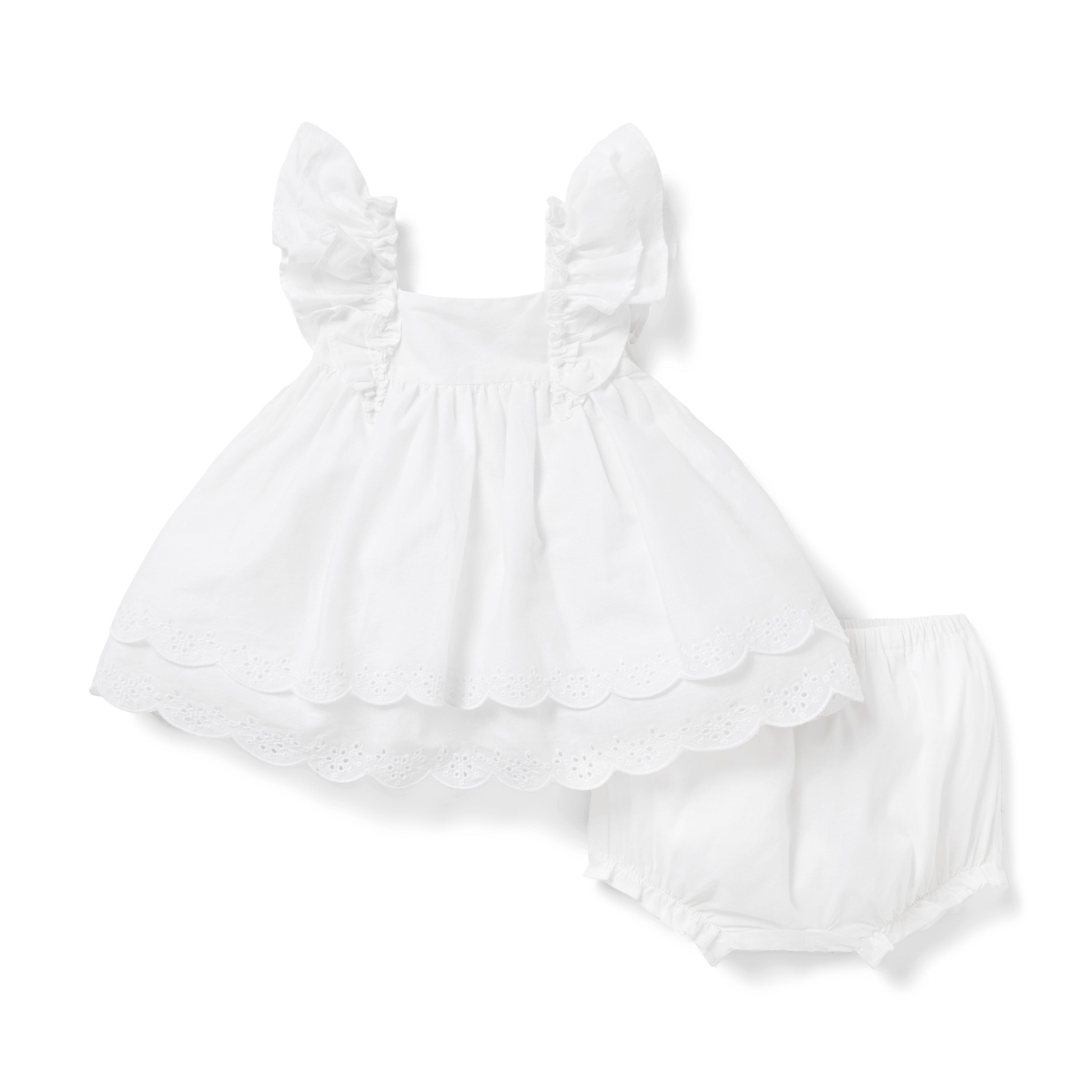 Baby Eyelet Ruffle Matching Set