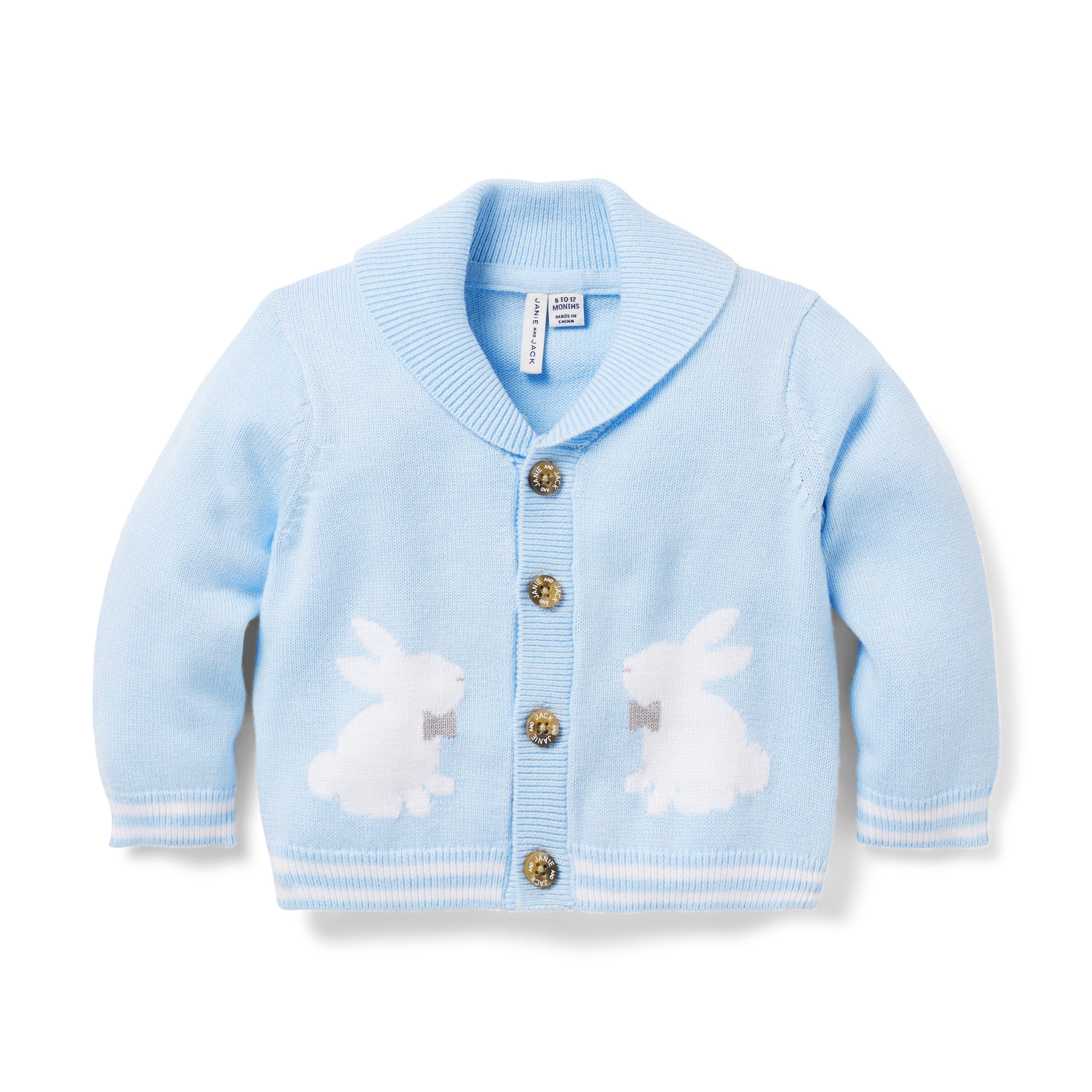The Bunny Shawl Collar Baby Cardigan image number 0