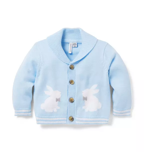 The Bunny Shawl Collar Baby Cardigan image number 0