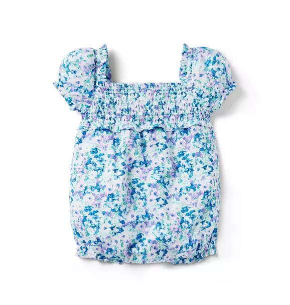 The Lily Smocked Baby Romper image number 0