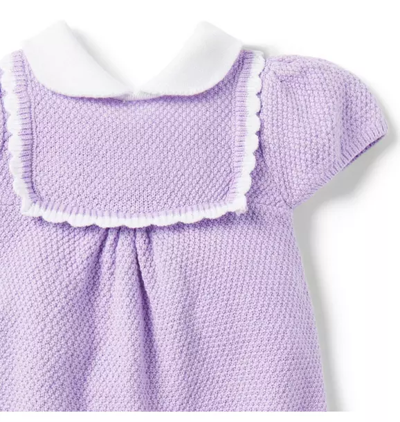 Baby Collared Sweater Romper image number 2