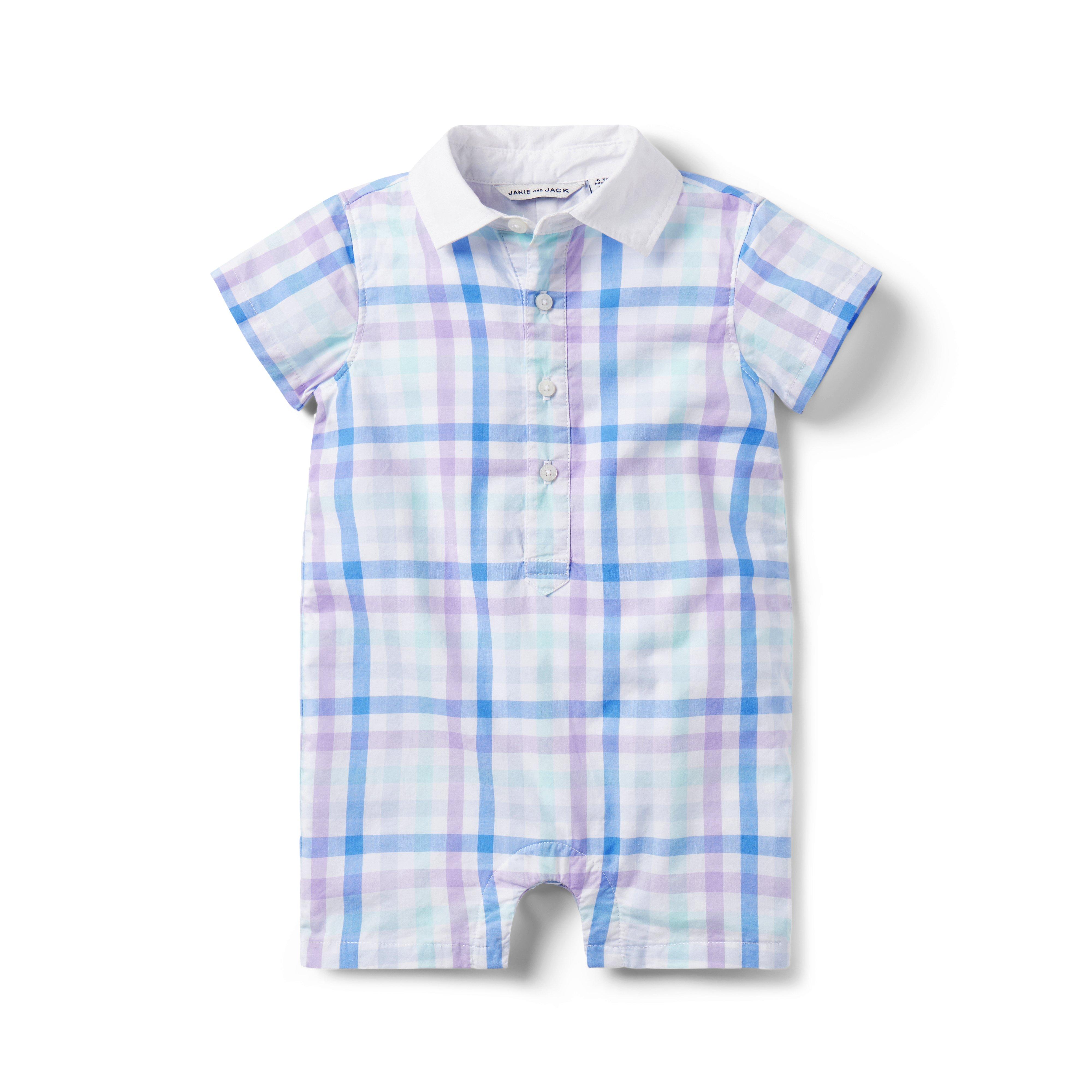 Baby Gingham Polo Romper