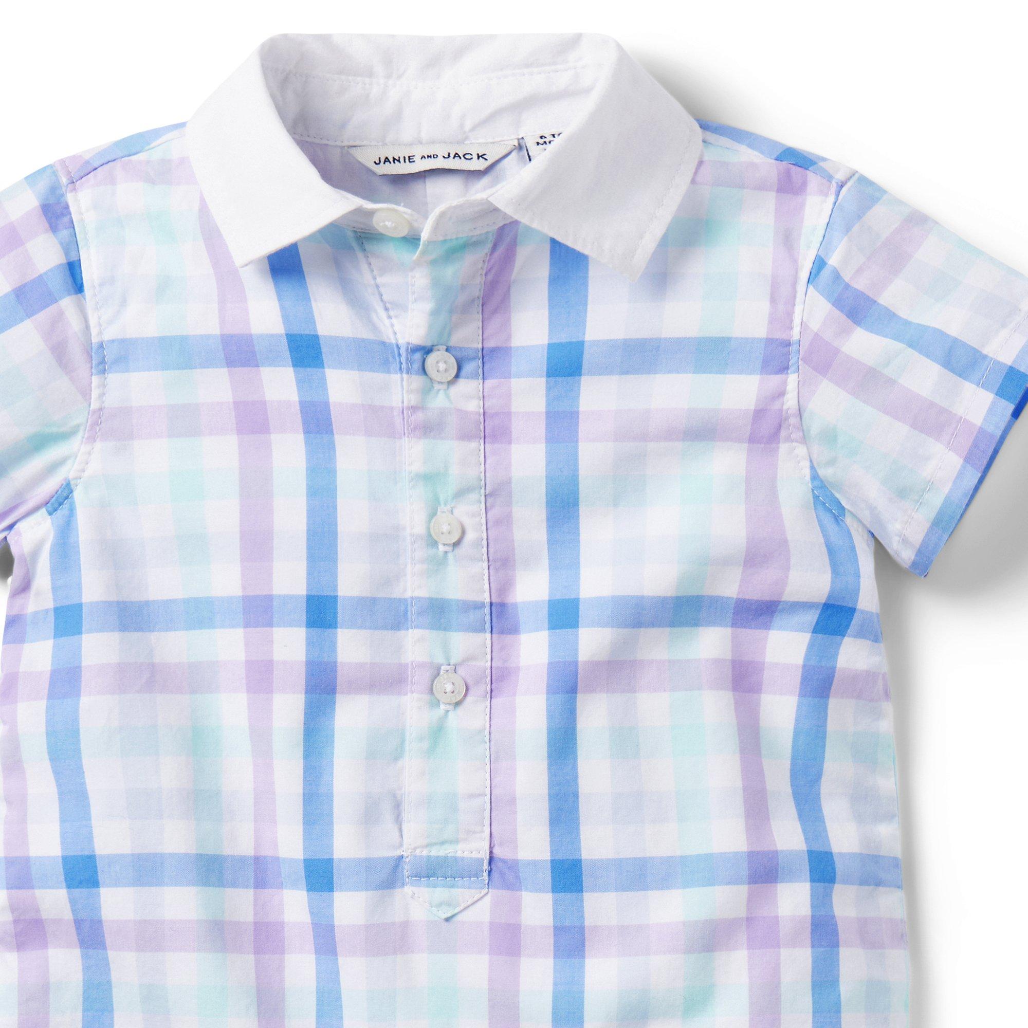 Baby Gingham Polo Romper image number 2
