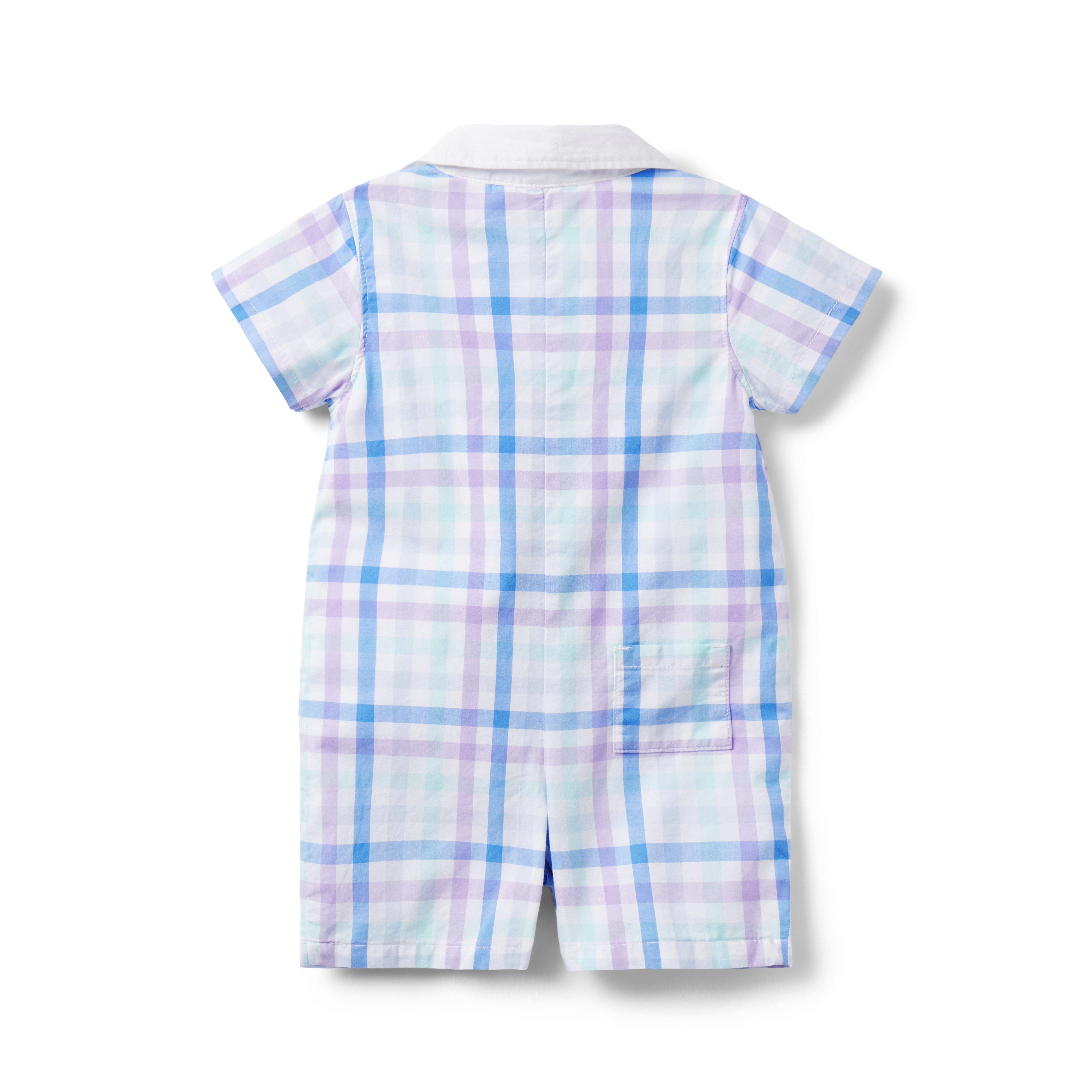 Baby Gingham Polo Romper image number 1