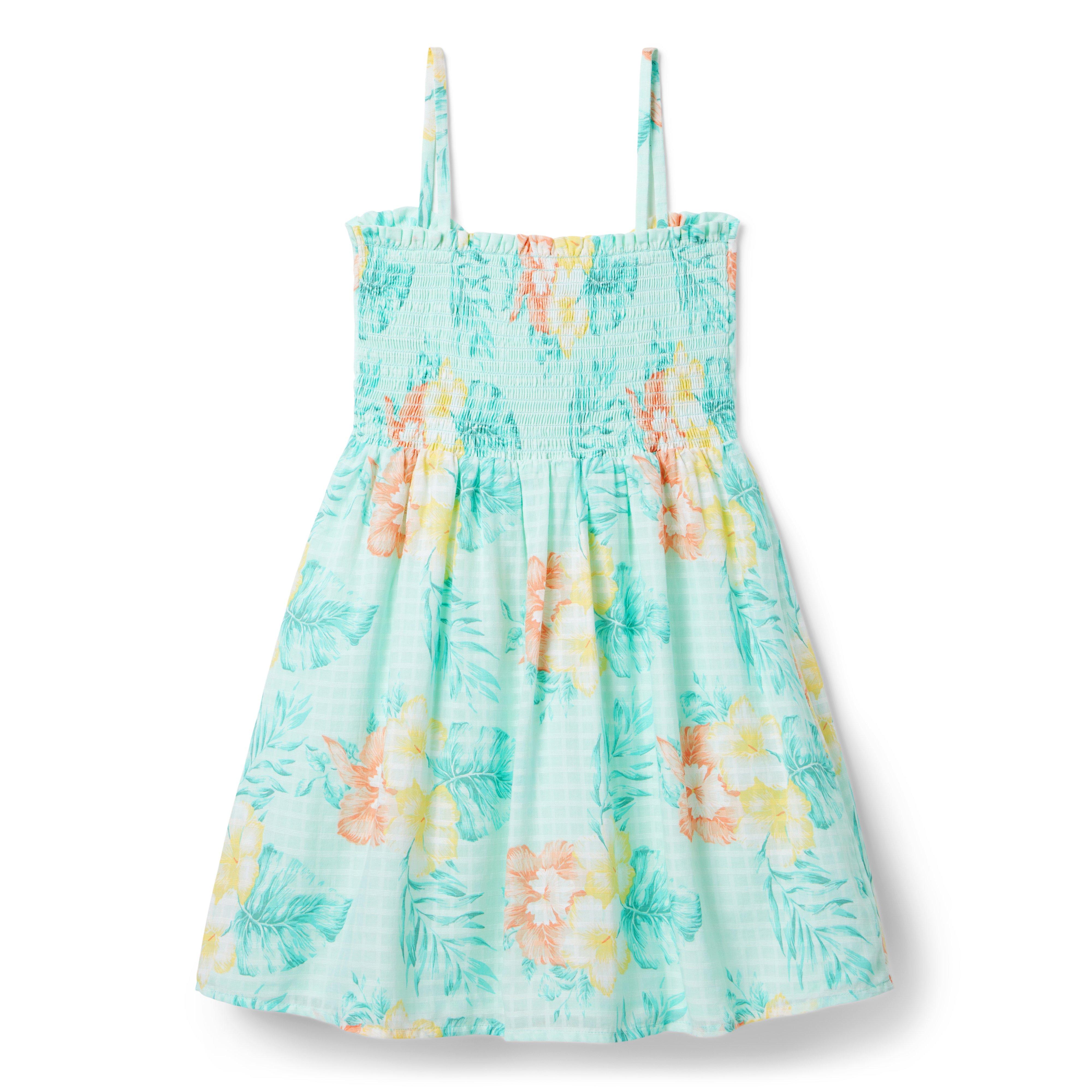 Girl Mint Hibiscus Hibiscus Sweetheart Dress by Janie and Jack