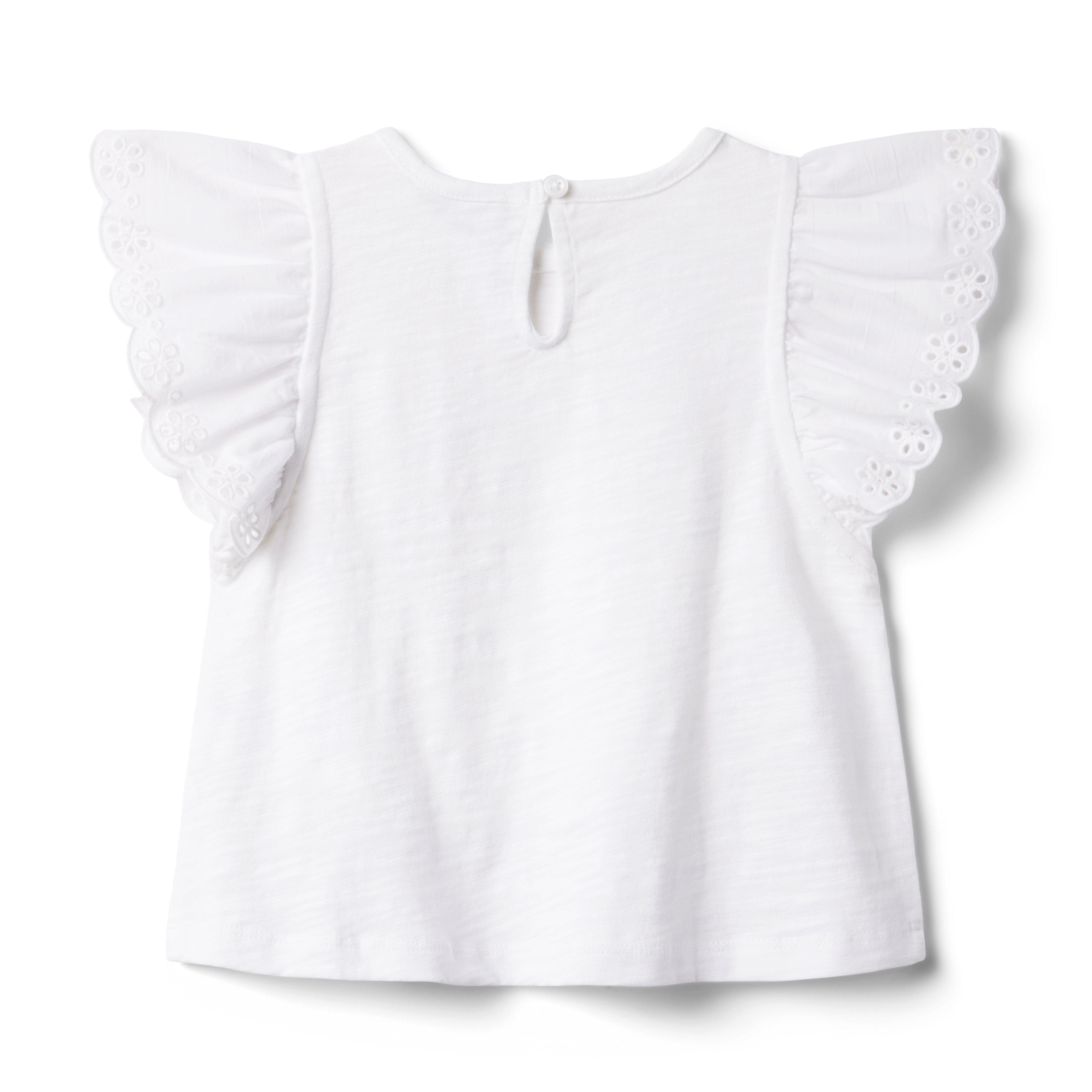 Eyelet Ruffle Sleeve Top image number 1