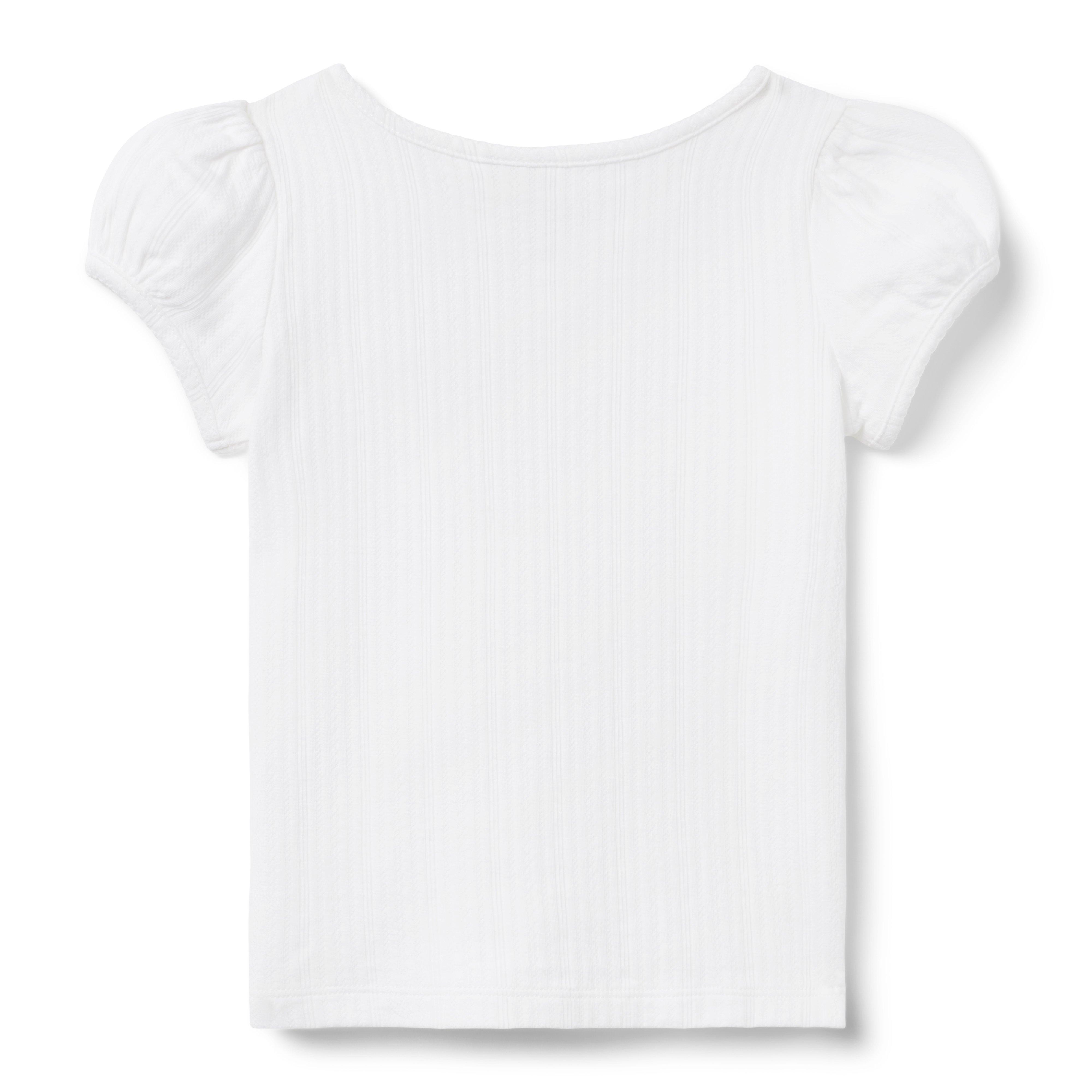 Girl White Pointelle Top by Janie and Jack