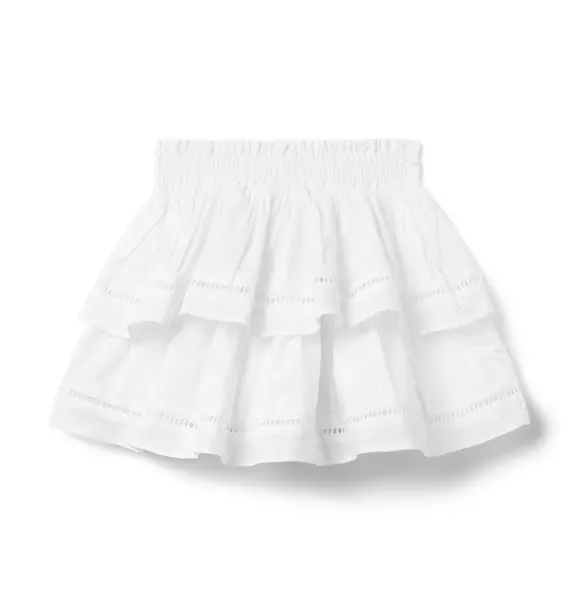 Textured Dot Tiered Skirt image number 1