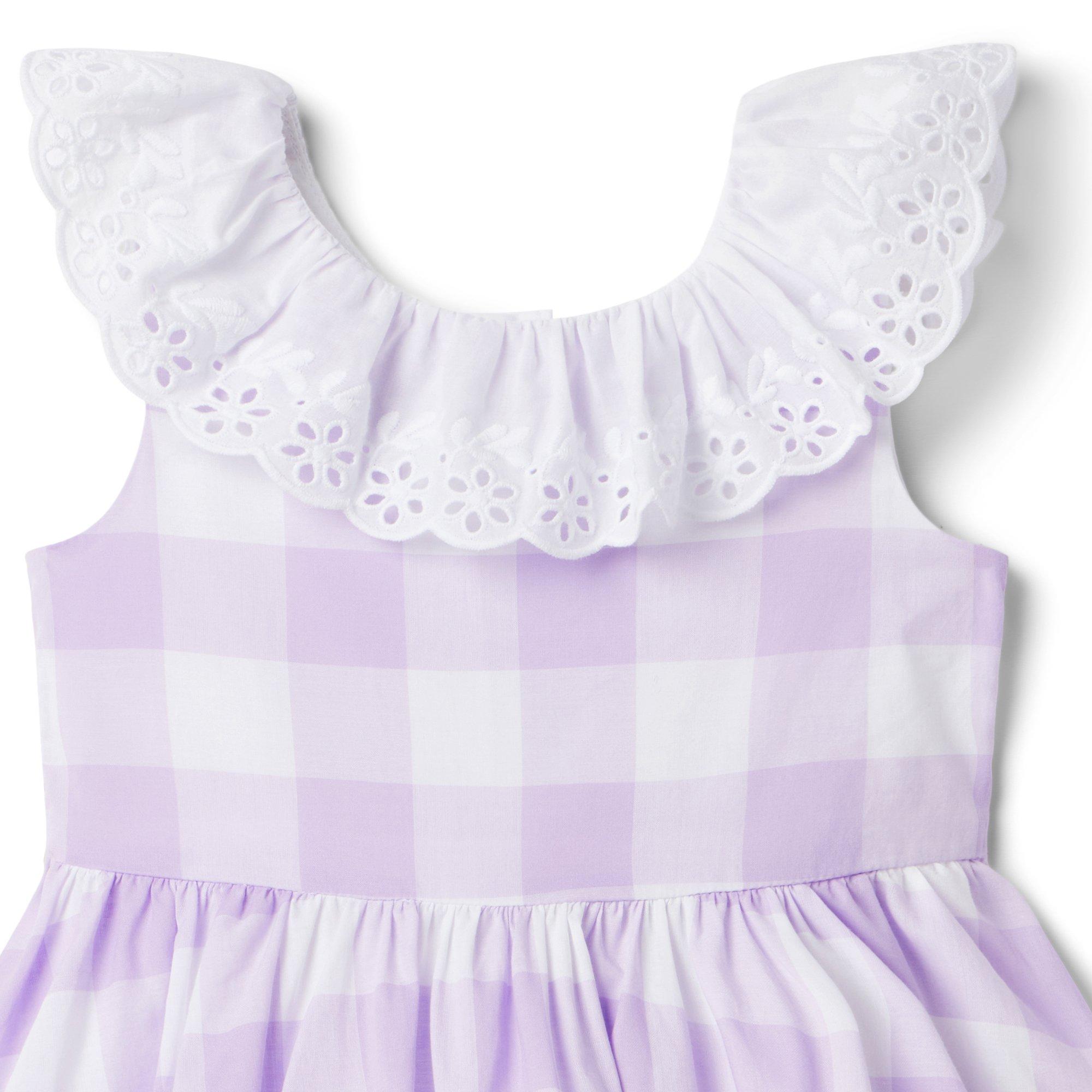 Gingham Eyelet Collar Dress image number 2