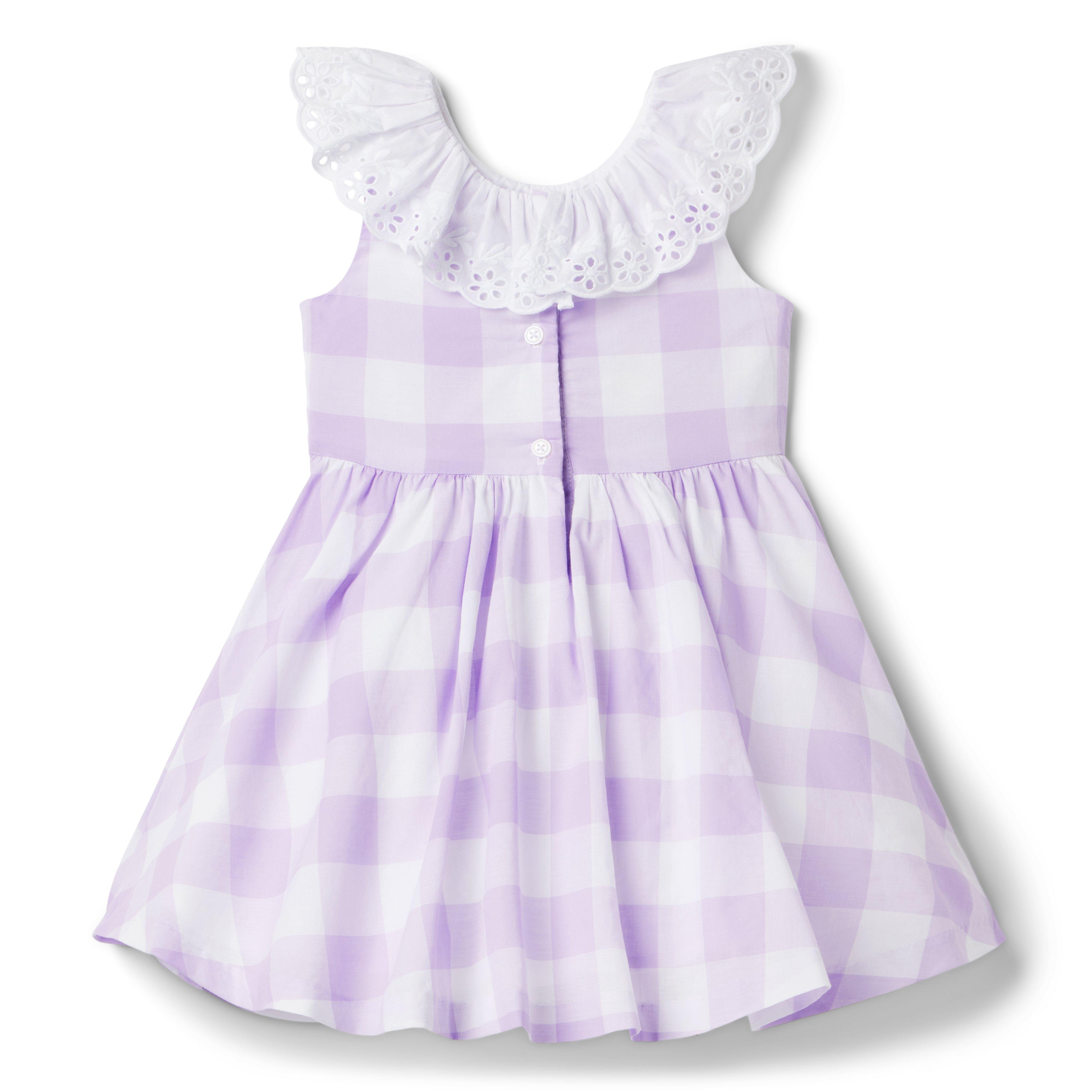 Gingham Eyelet Collar Dress image number 1