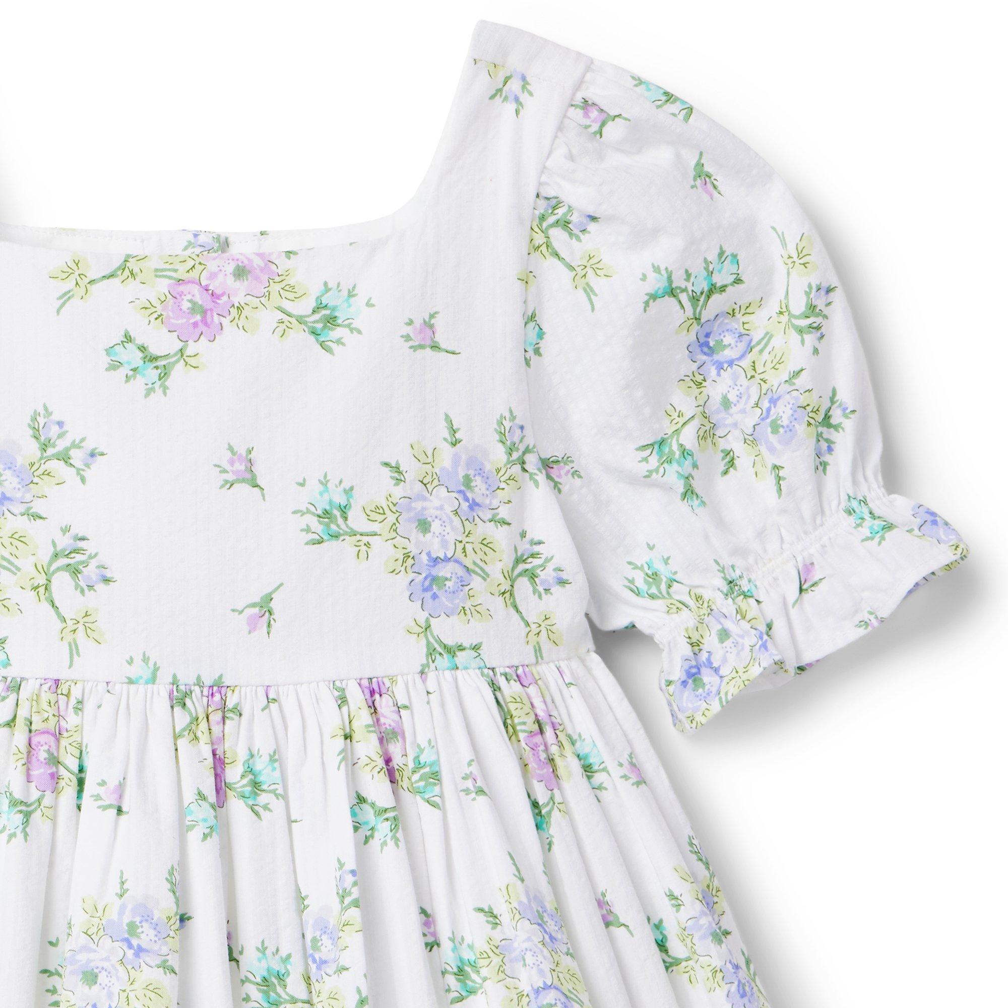 Floral Seersucker Puff Sleeve Dress image number 2